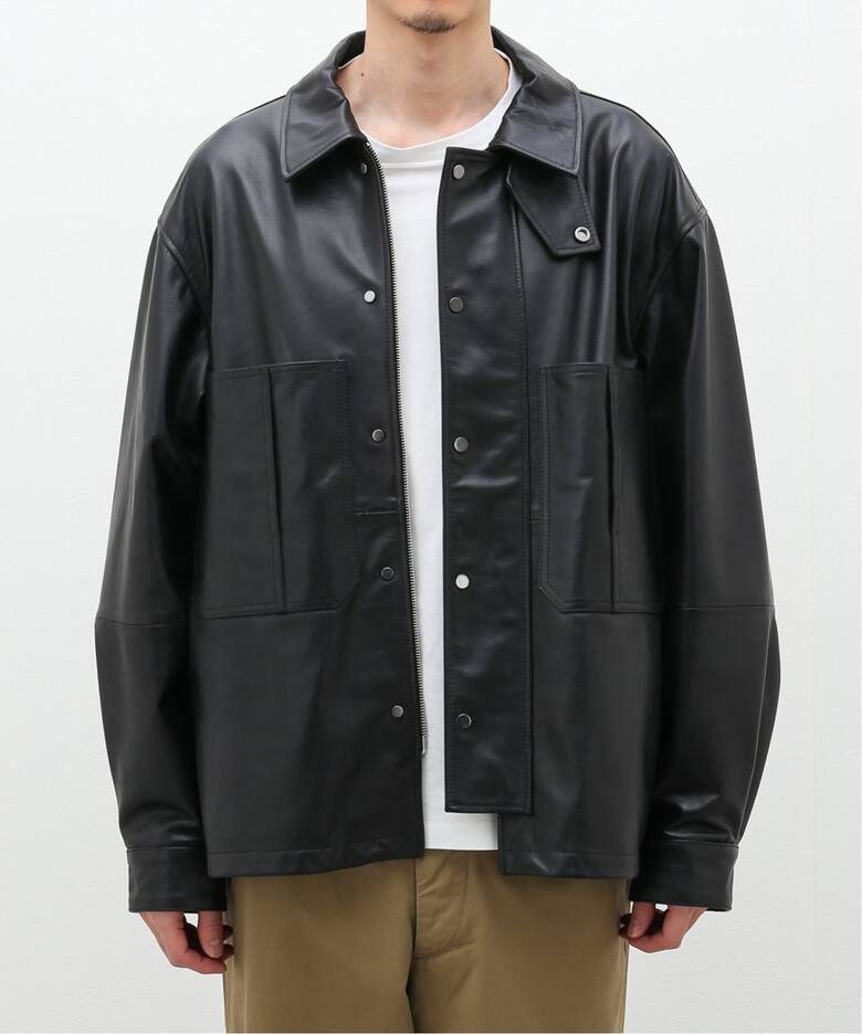 CCU / シーシーユー】WISM 別注 THOMAS COVERALL SHIRT JACKET（レザー 