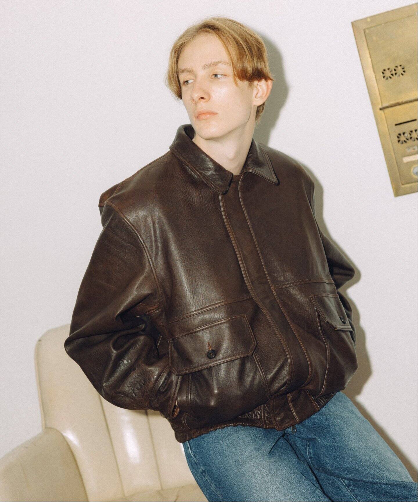 美品 本革ヴィンテージ！A＆S Selections 100%レザージャケット 速けれ 