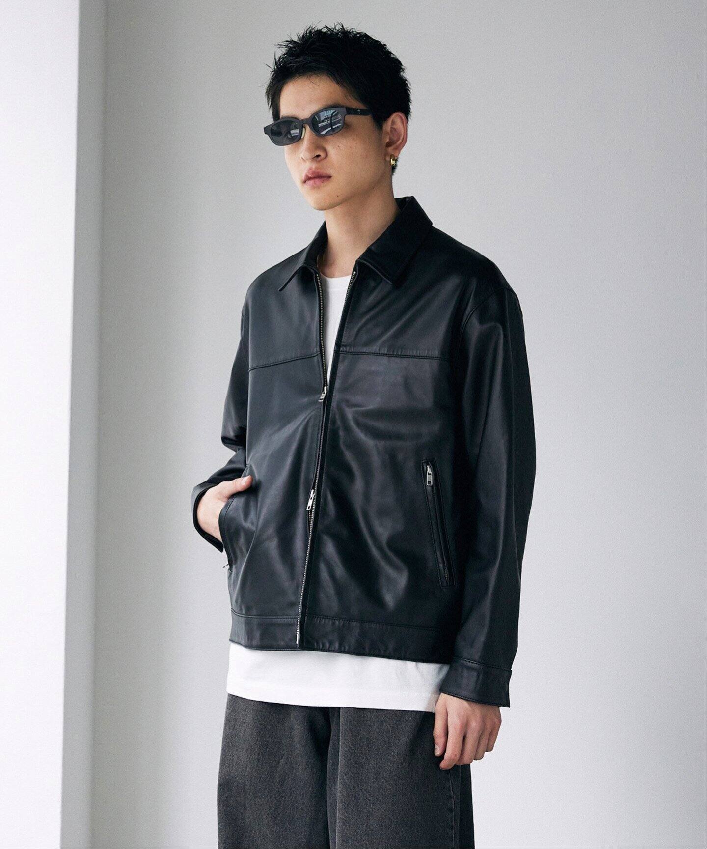 SHIPS JET BLUE 羊革 レザー ジャケット M 定価59,400円（コメ兵  