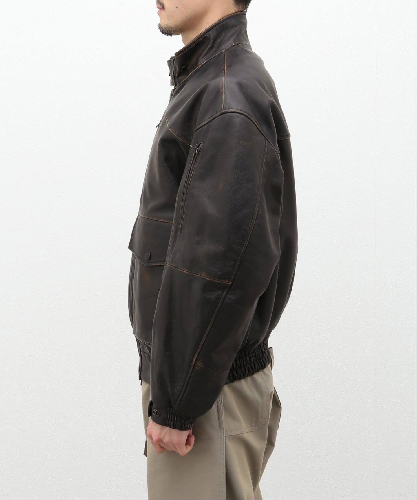 CCU / シーシーユー】MORGAN BOMBER JACKET（レザージャケット  