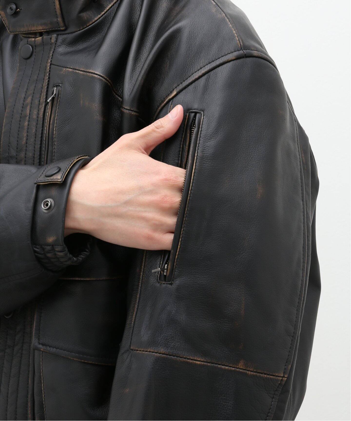 CCU / シーシーユー】MORGAN BOMBER JACKET（レザージャケット  