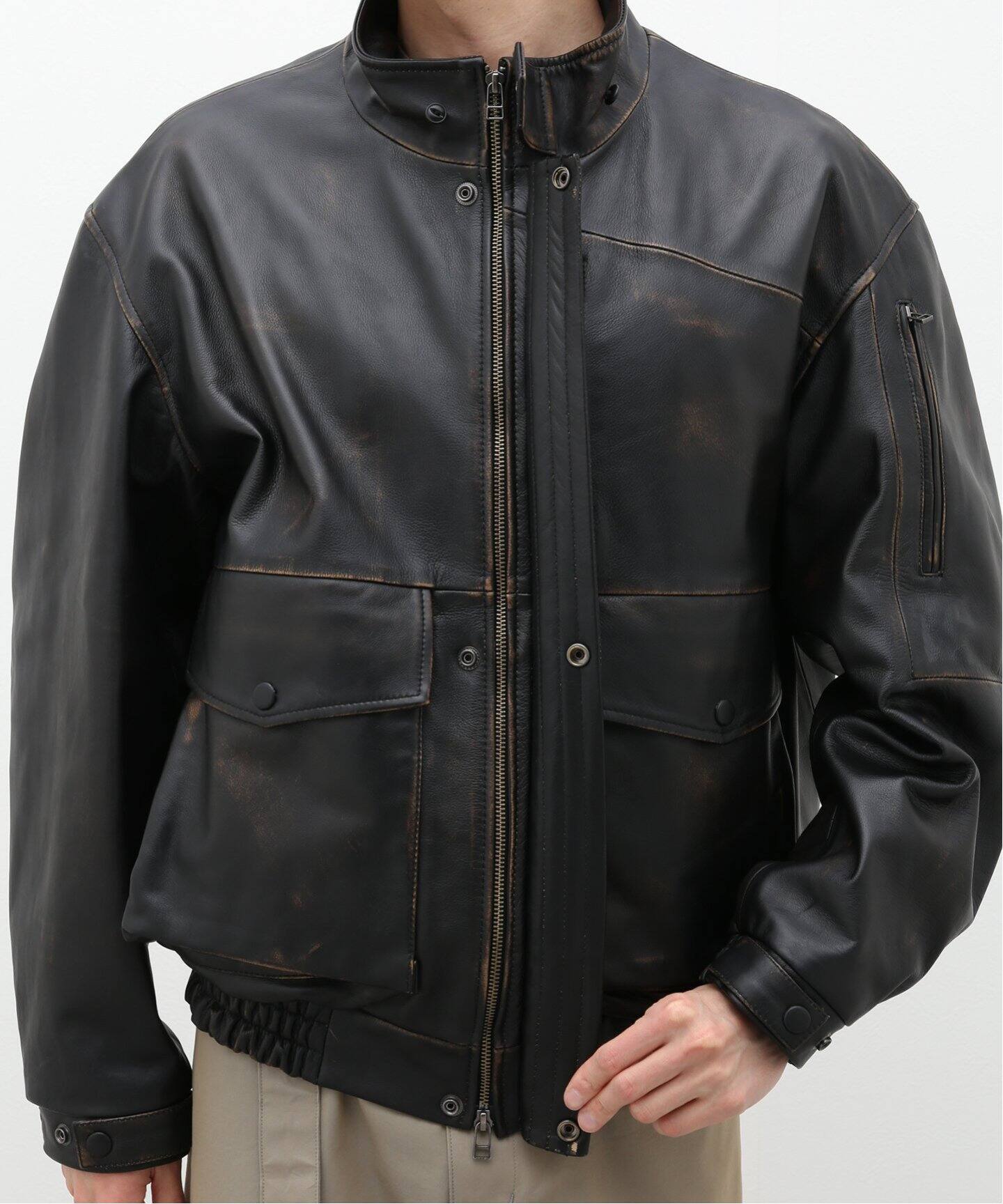 CCU / シーシーユー】MORGAN BOMBER JACKET（レザージャケット  