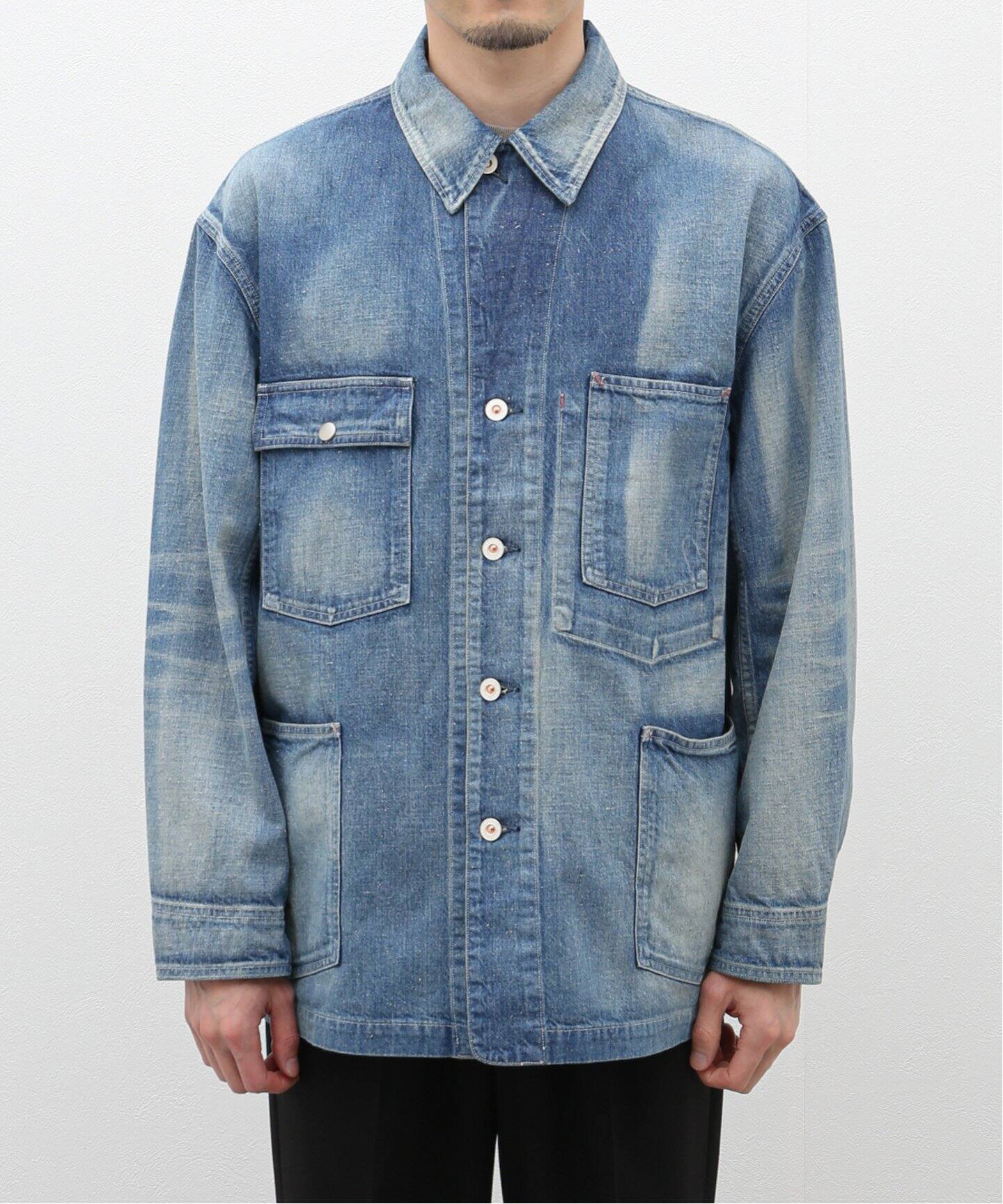 HERILL / Nep denim Coverall jacket 24-011-HL-8100-1（カバーオール 