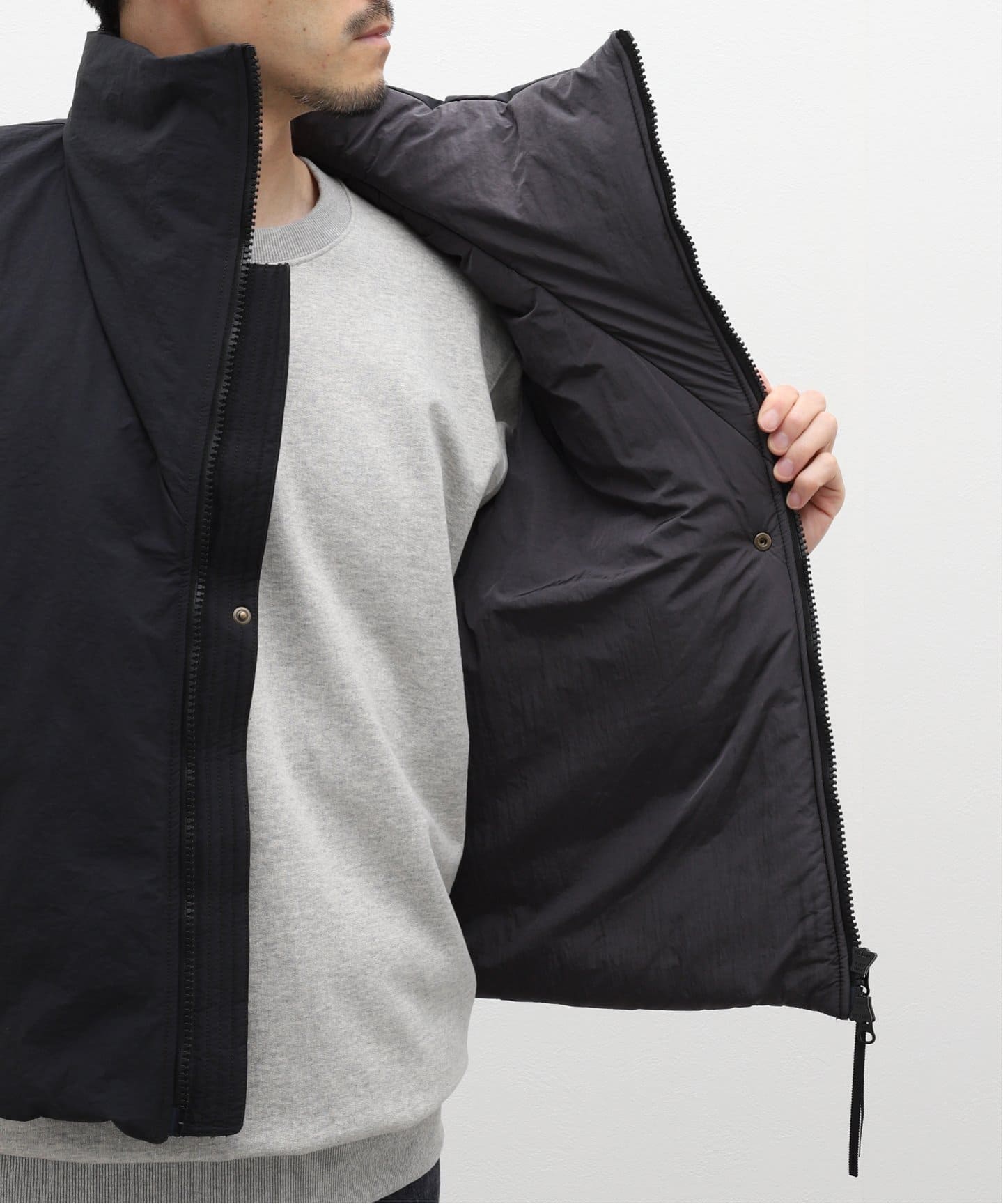 Gurank Padded vest ブラック グランク ベスト 中綿