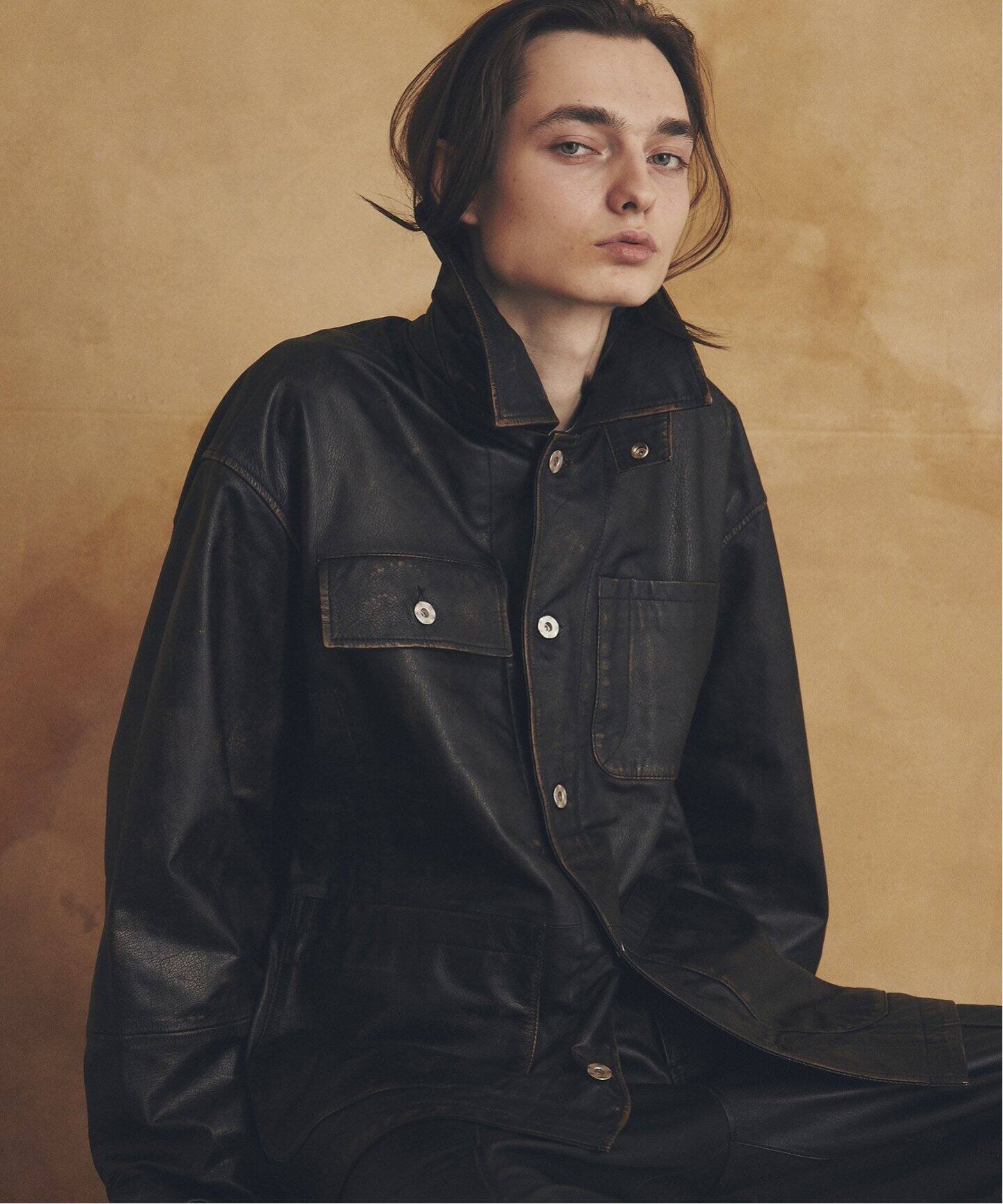 CCU SH-10-COW シーシーユー レザー ミリタリー カバーオール  