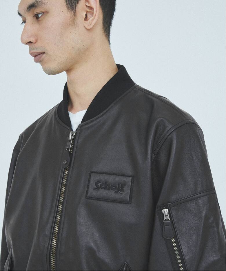 レザージャケット・ma-1•黒•schott•革ジャン