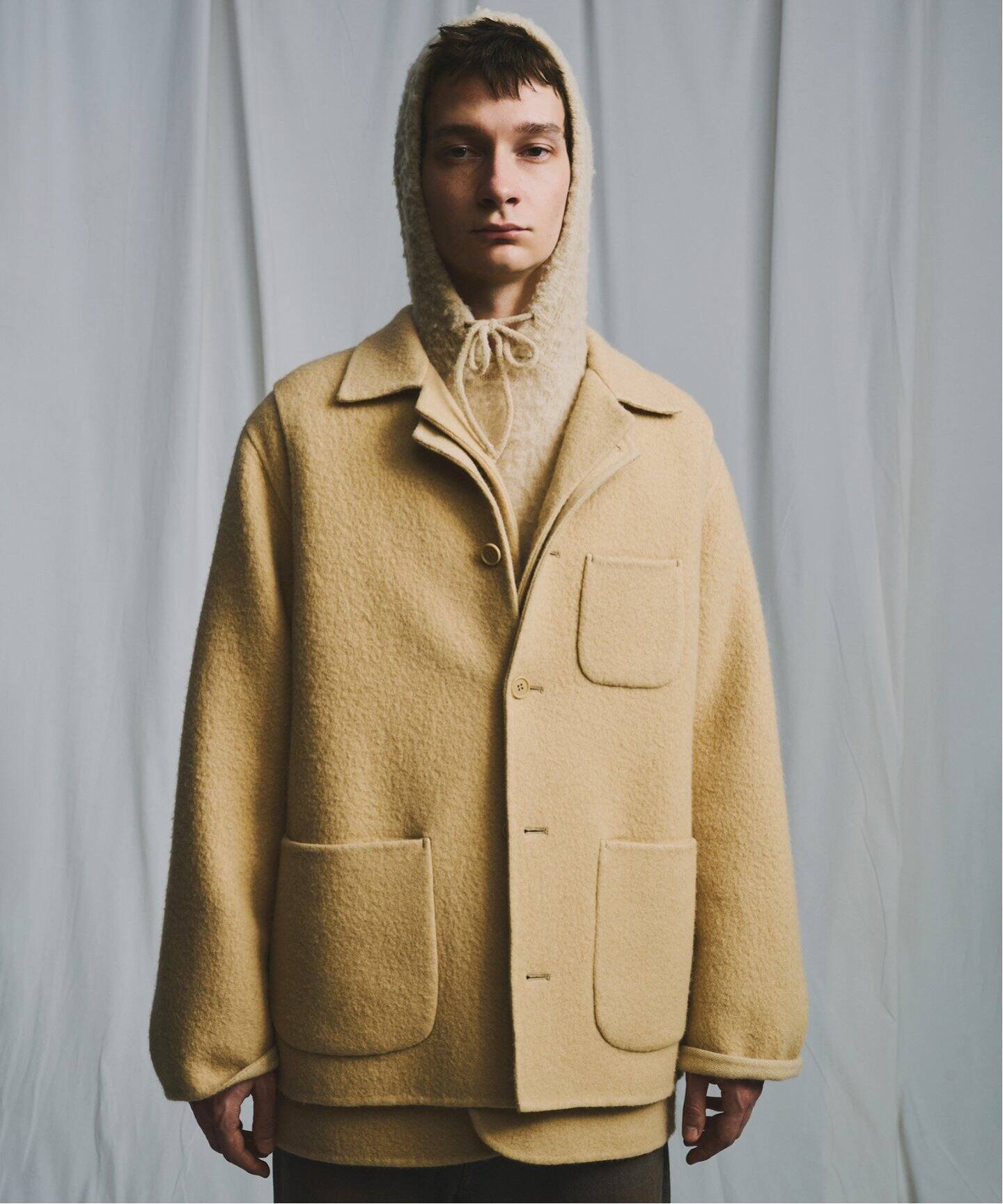 FOLL /フォル】brushed napping rever blouson