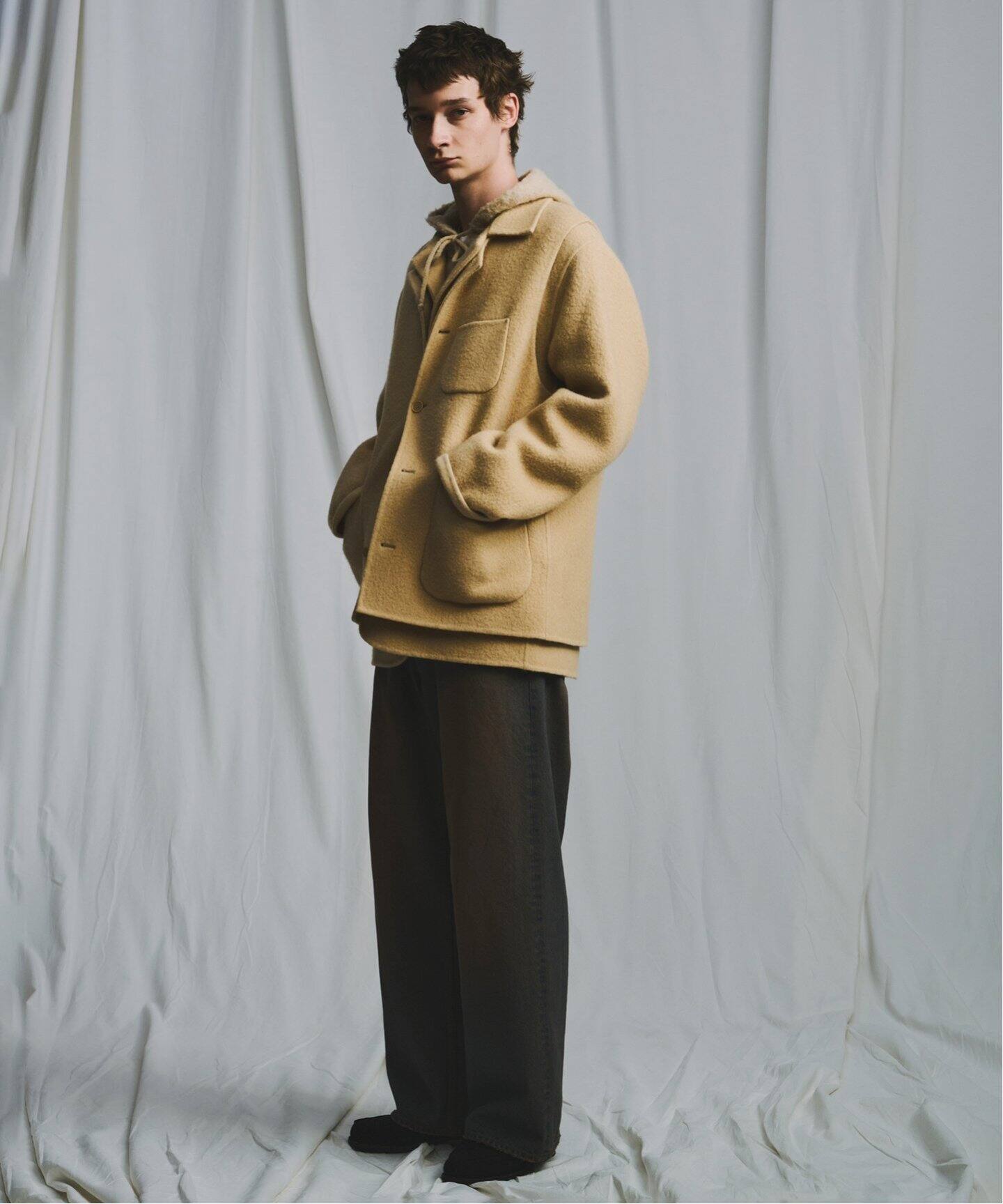 FOLL /フォル】brushed napping rever blouson