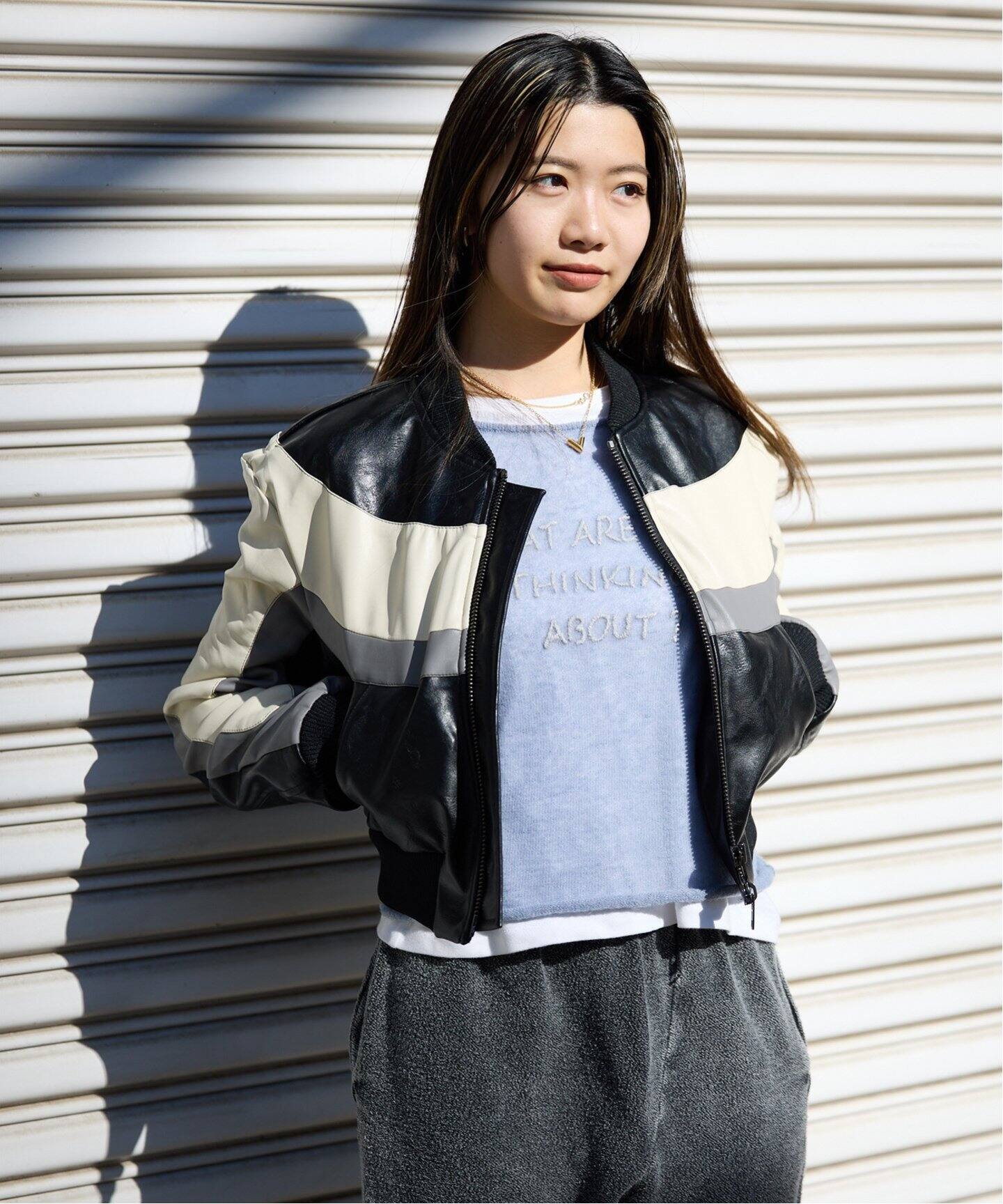 Kr フェイクレザーレーシングジャケット（レザージャケット）｜JOINT  