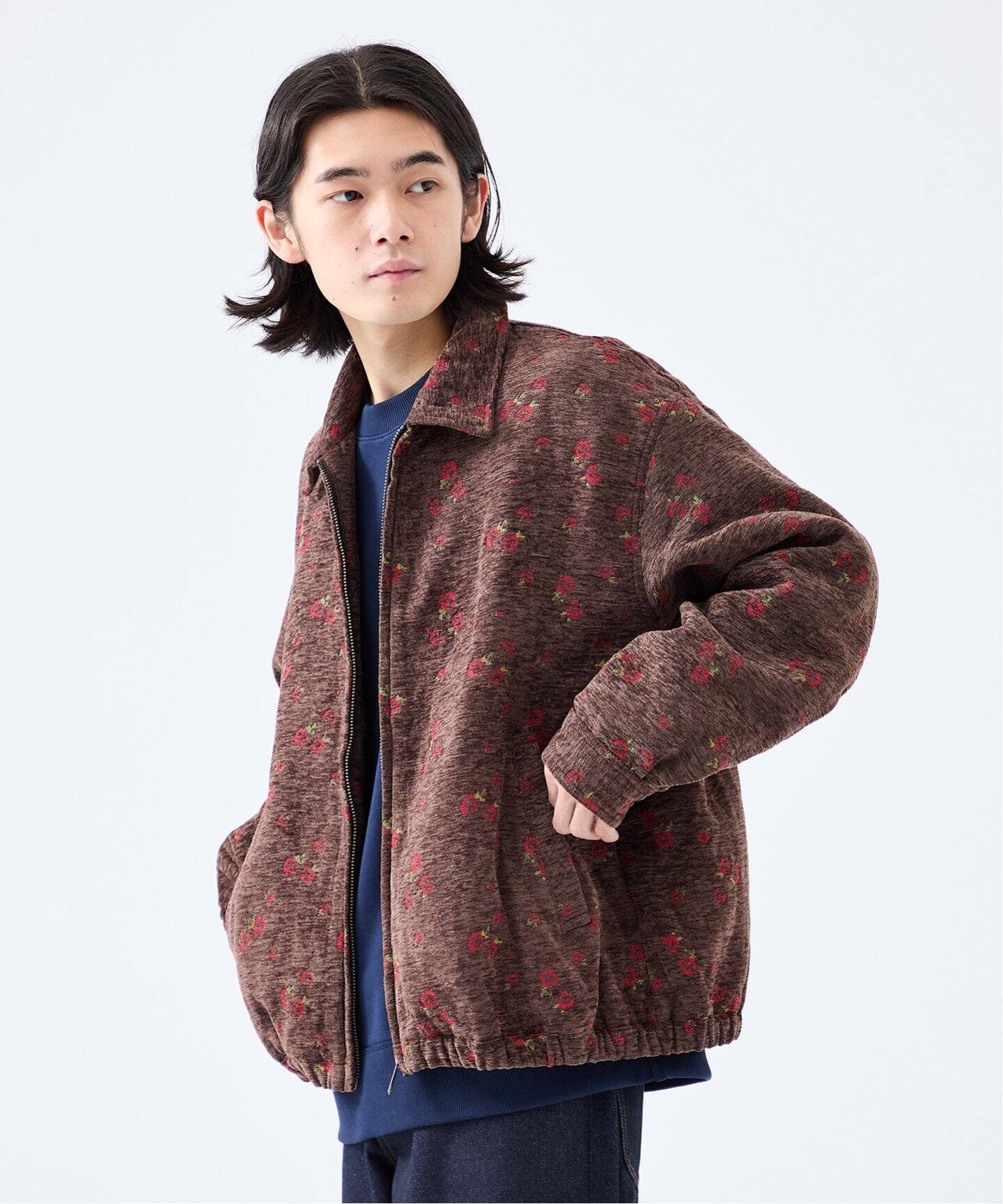 エキップセッタンタ　ボア　ブルゾン　カーキ　46 ECO撥水/起毛裏地】マイクロリップワッシャー ブルゾン （ノー