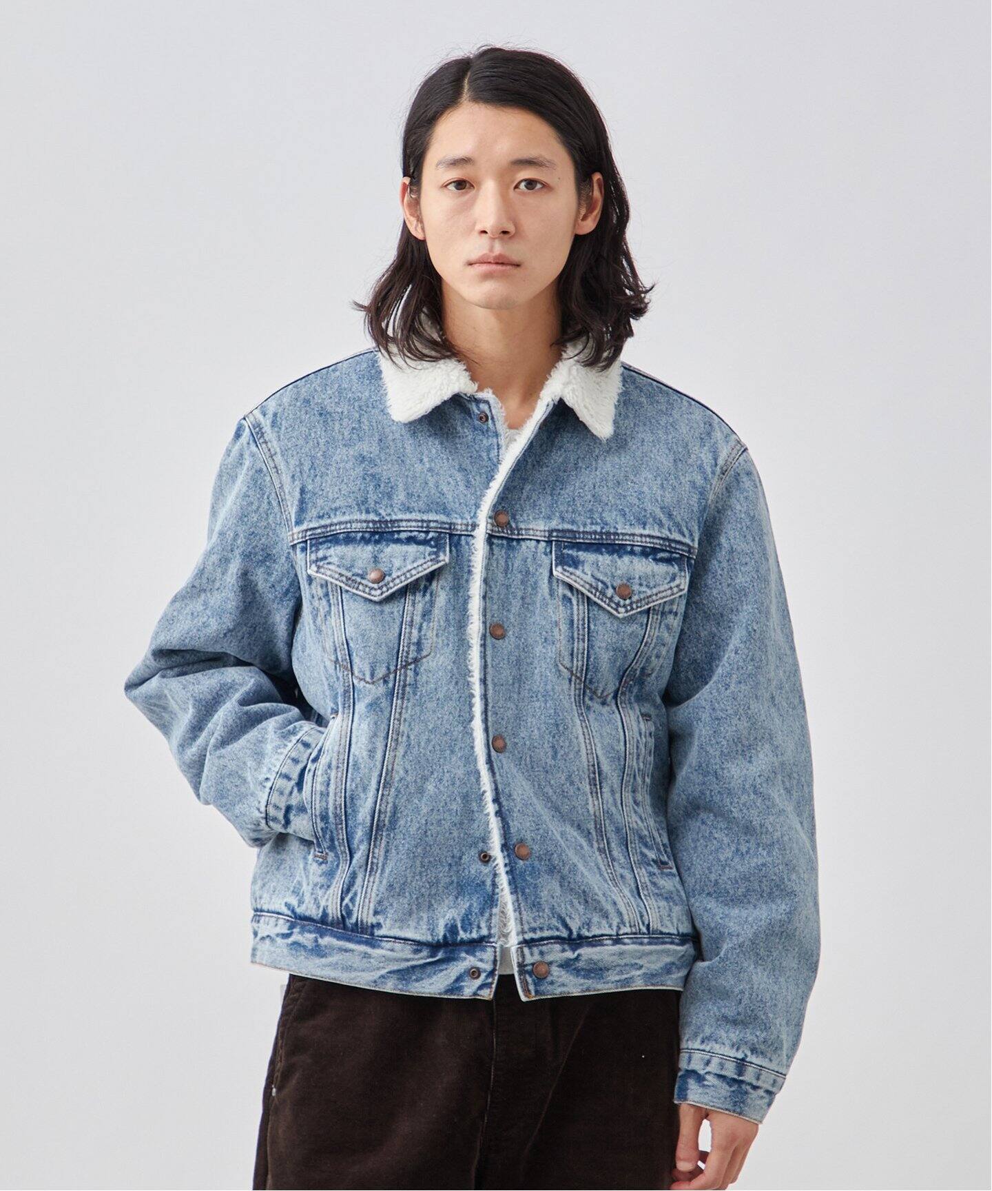 ボアライナーデニムジャケット（ボア・フリース）｜B.C STOCK（ベー 