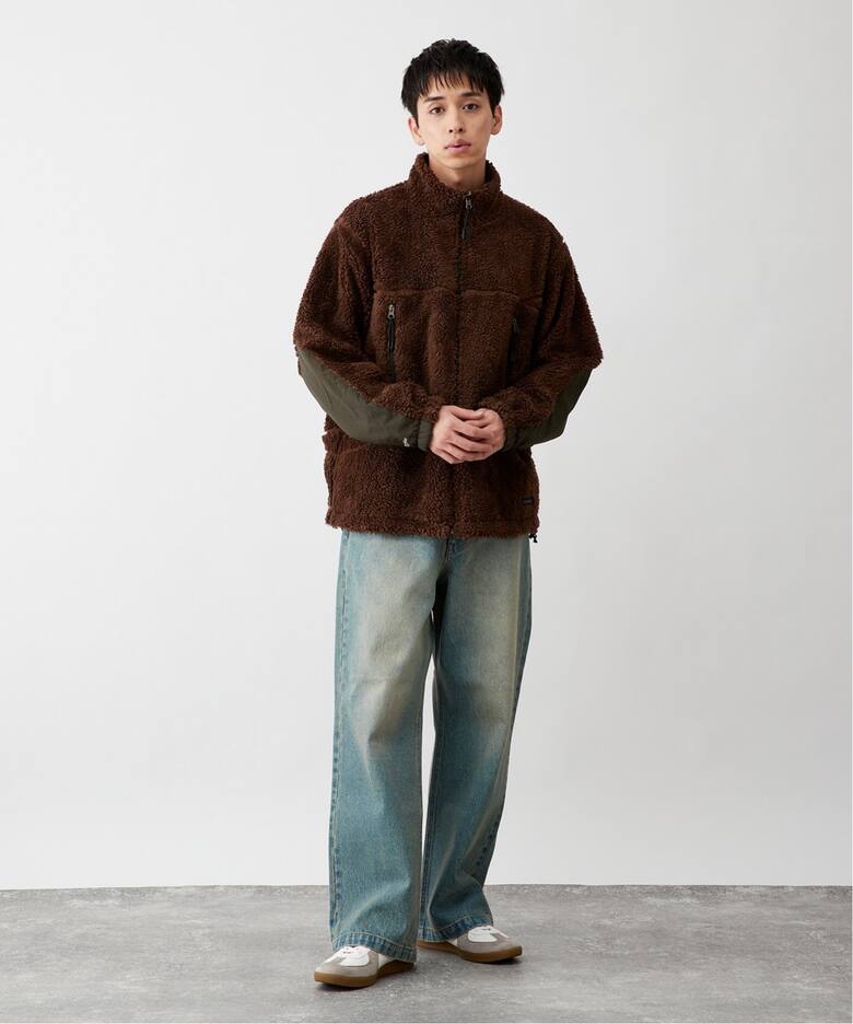 OLIVEDRAB PARK リバーシブル ボアジャケット（ボア・フリース）｜B.C  