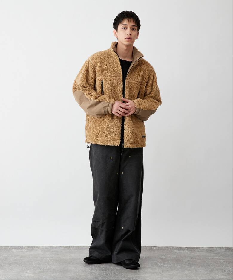 OLIVEDRAB PARK リバーシブル ボアジャケット（ボア・フリース）｜B.C  