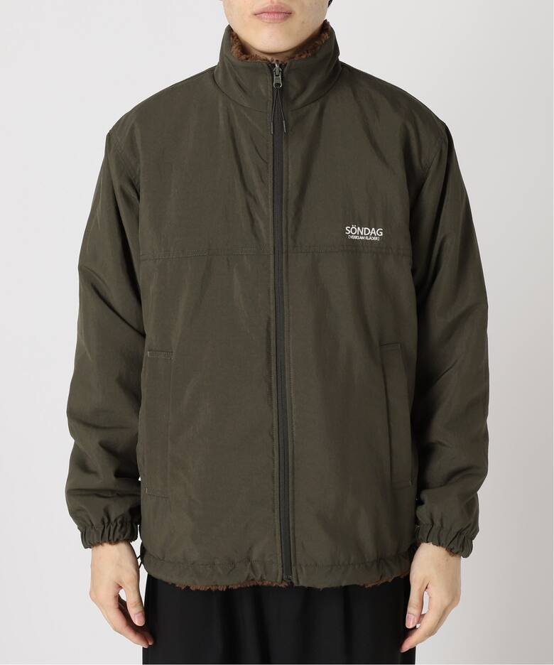 OLIVEDRAB PARK リバーシブル ボアジャケット（ボア・フリース）｜B.C  