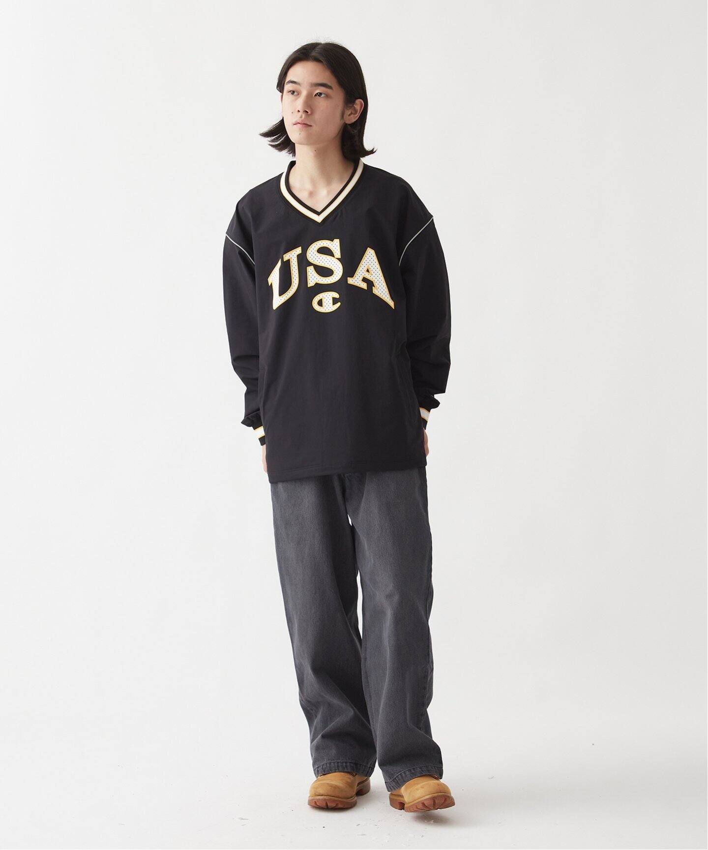 Champion ACTION STYLE Vネックプルオーバー / C3-A616（スウェット  