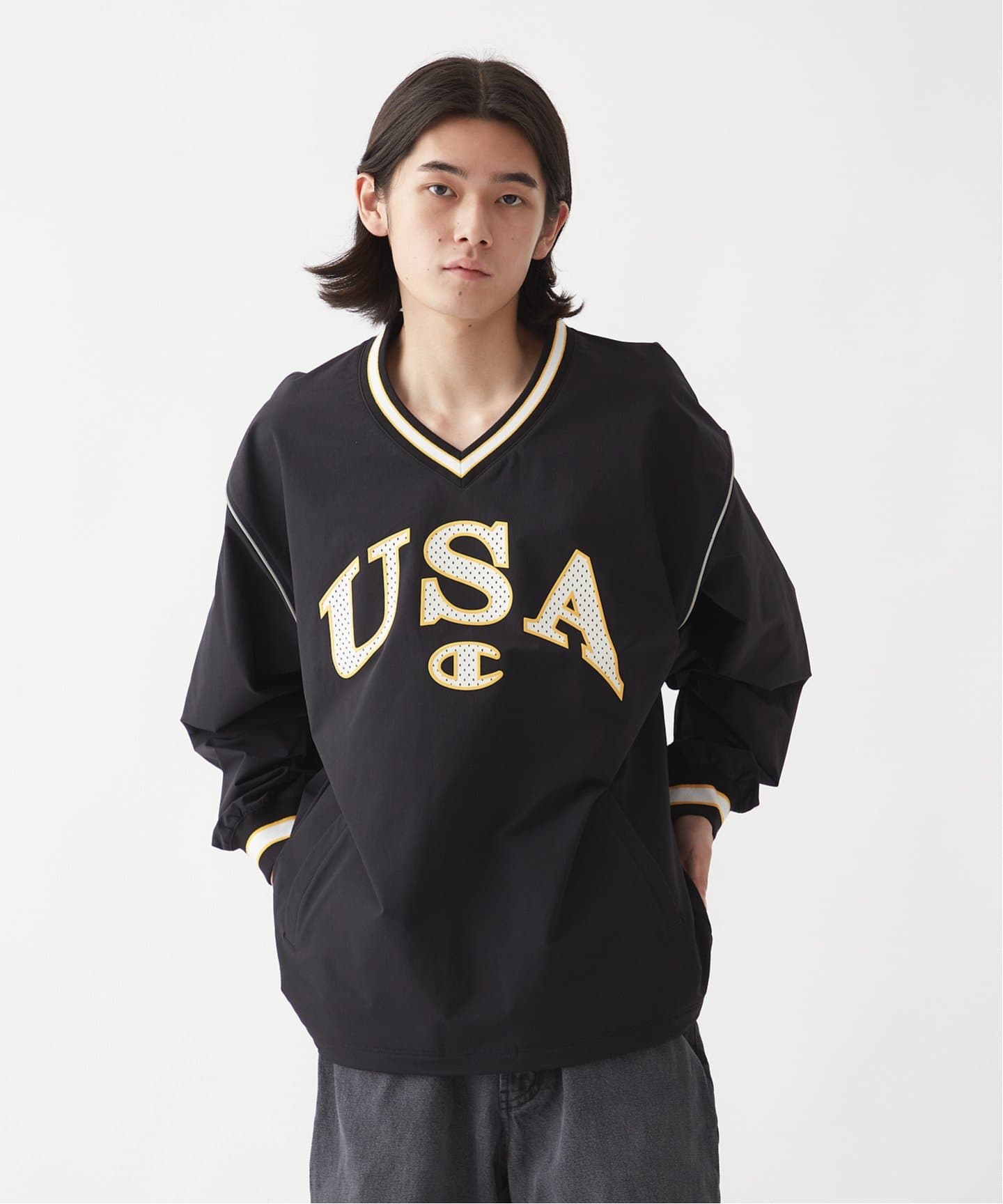 THE BOLDMAN Vネックヘビースウェット　完売品 Vneck Heavy Sweat / ブイネックヘビースウェット（スウェット