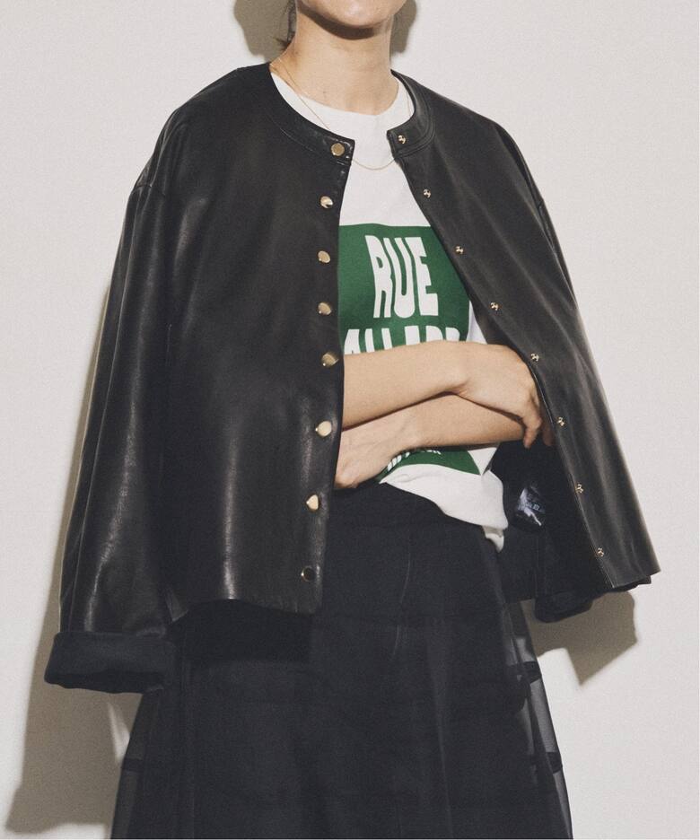 シープクルーネックブルゾン（レザージャケット）｜IENA（イエナ）の  