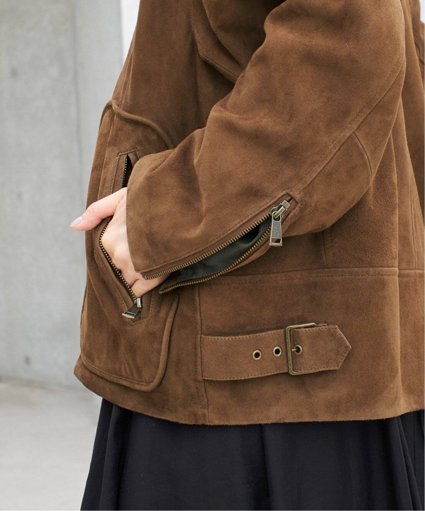 ゴートスエードブルゾン（レザージャケット）｜IENA（イエナ）の通販  