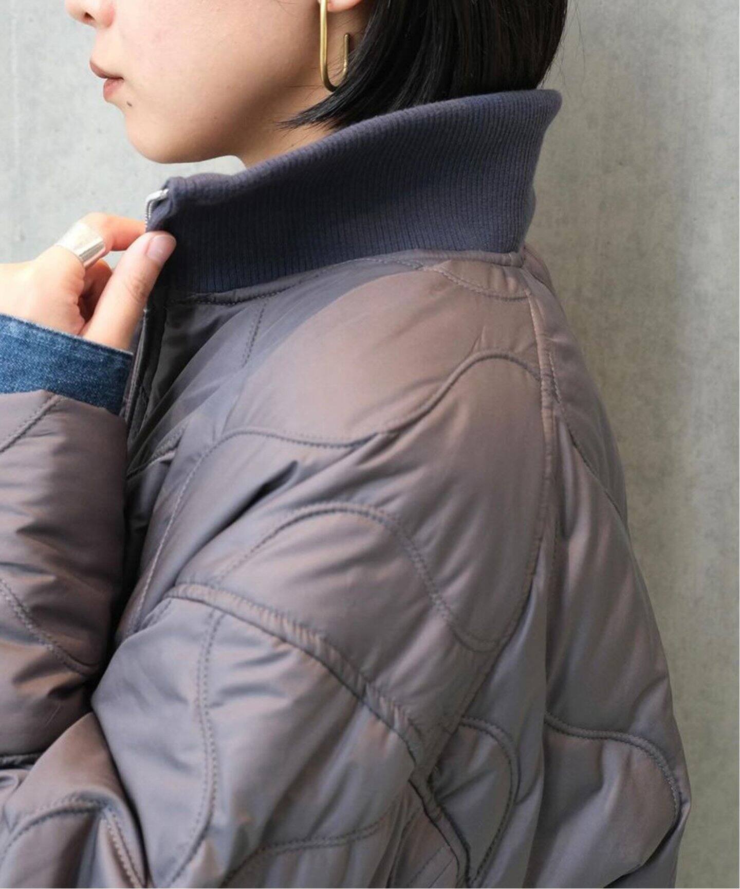 CALMER×MAISON IENA ZERODOWN ZIP BLOUSON（中綿・キルティング 