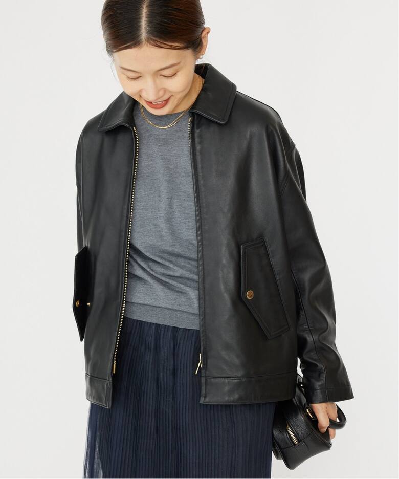 trois 恐ろし onze cinq レザー風ジャケット