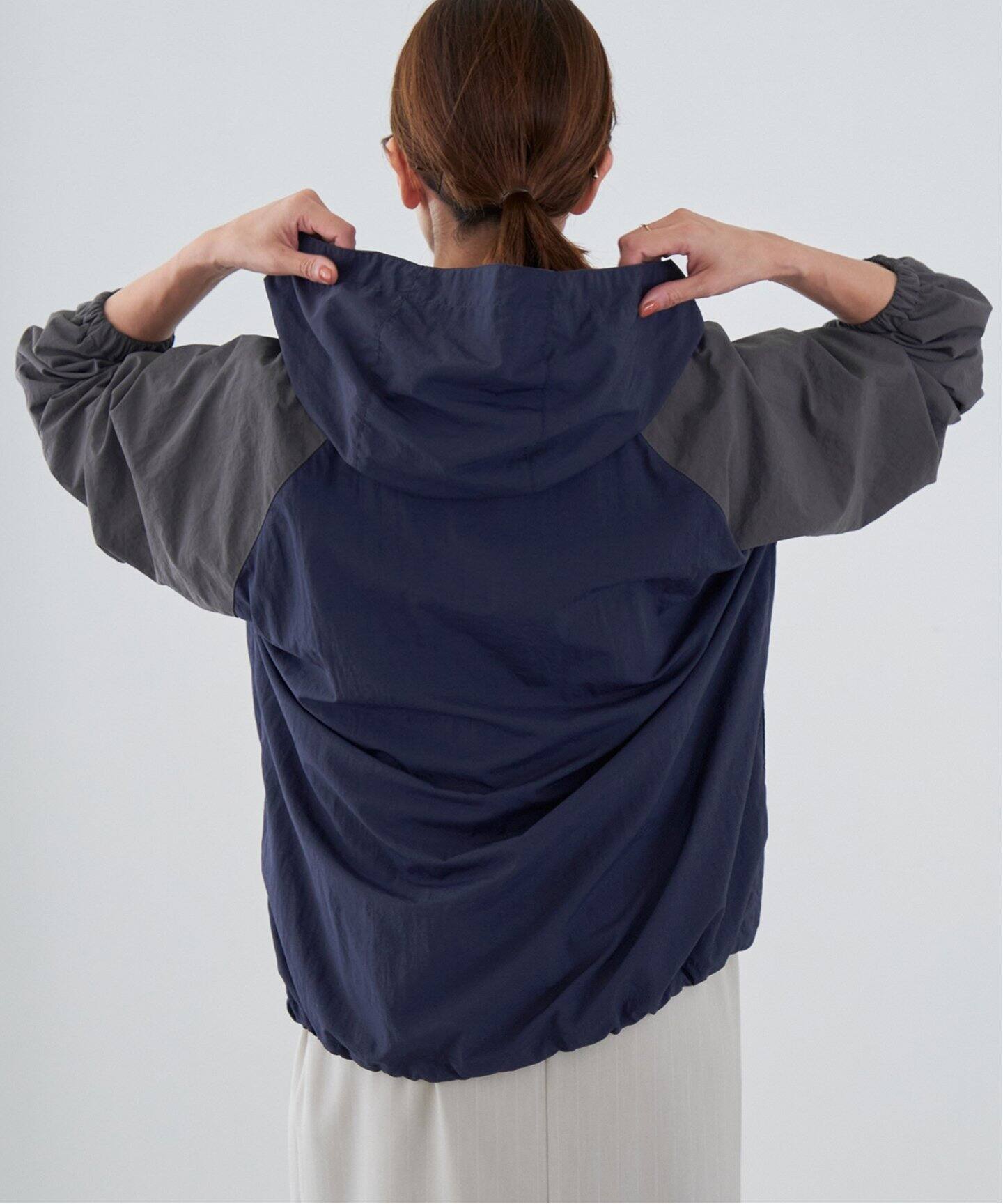 追加》La Hutte/ラ ユット カラーフードパーカー（マウンテンパーカー  