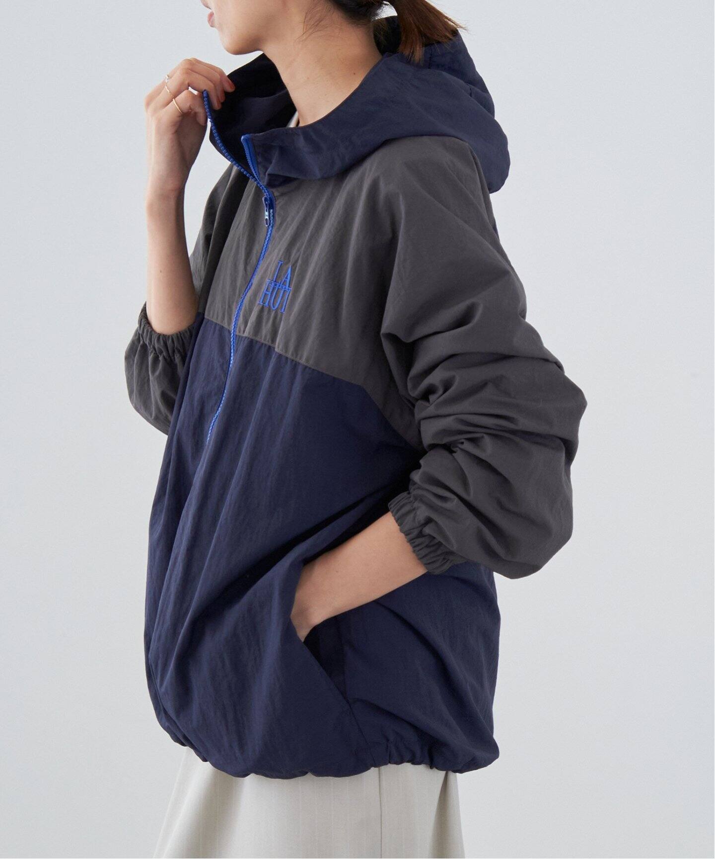 追加》La Hutte/ラ ユット カラーフードパーカー（マウンテンパーカー  