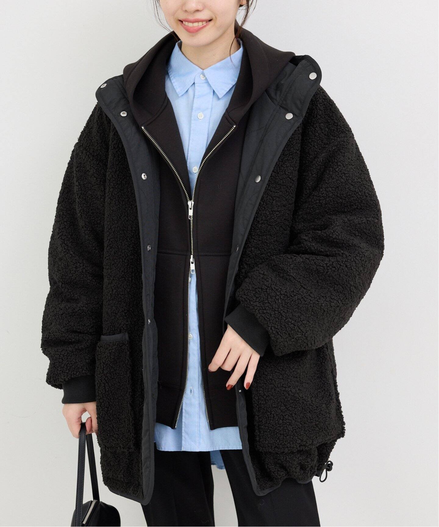 リバーシブルキルティングボアブルゾン（その他ブルゾン／アウター  