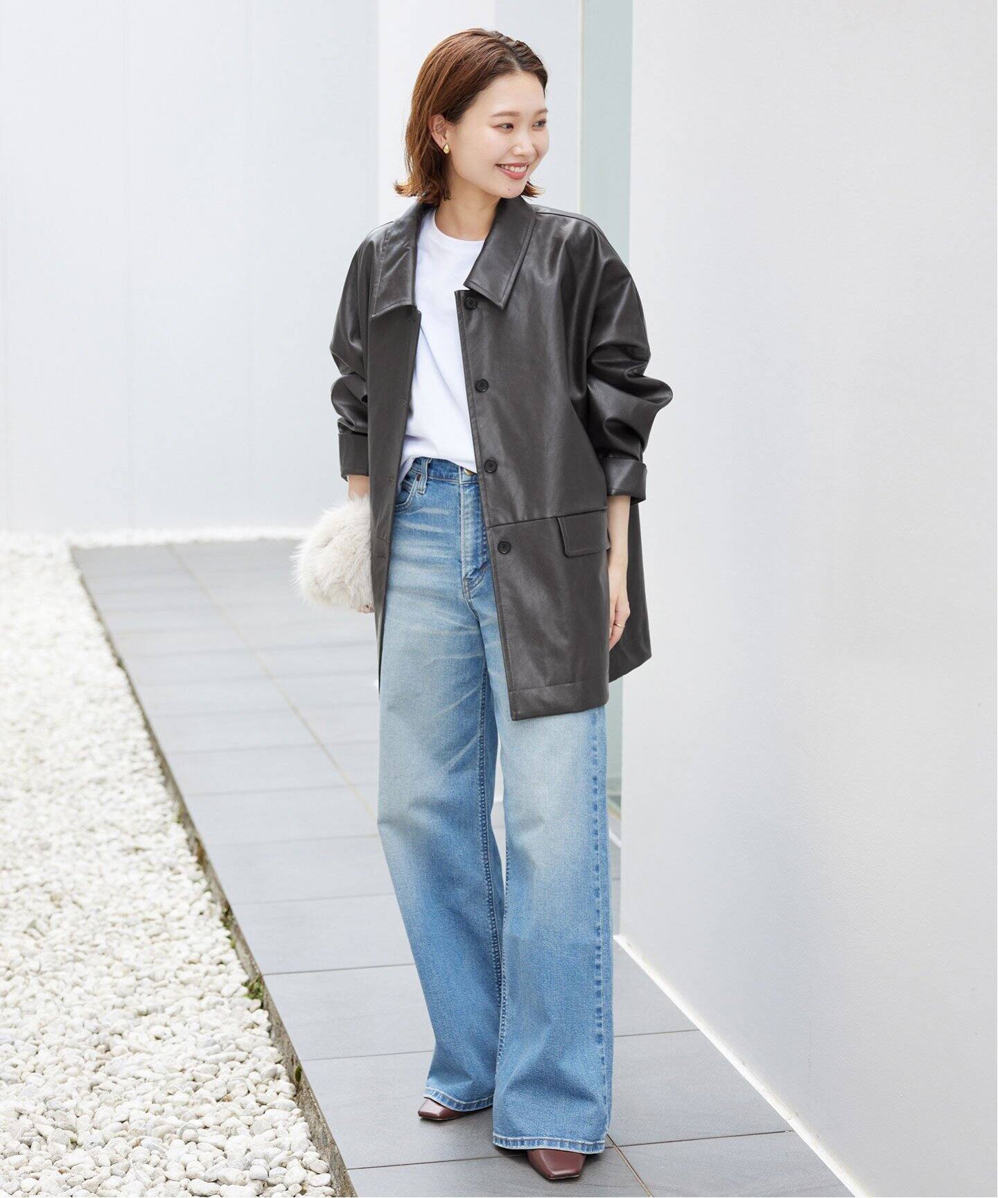 フェイクレザーブルゾン（レザージャケット）｜SLOBE IENA（スローブ  