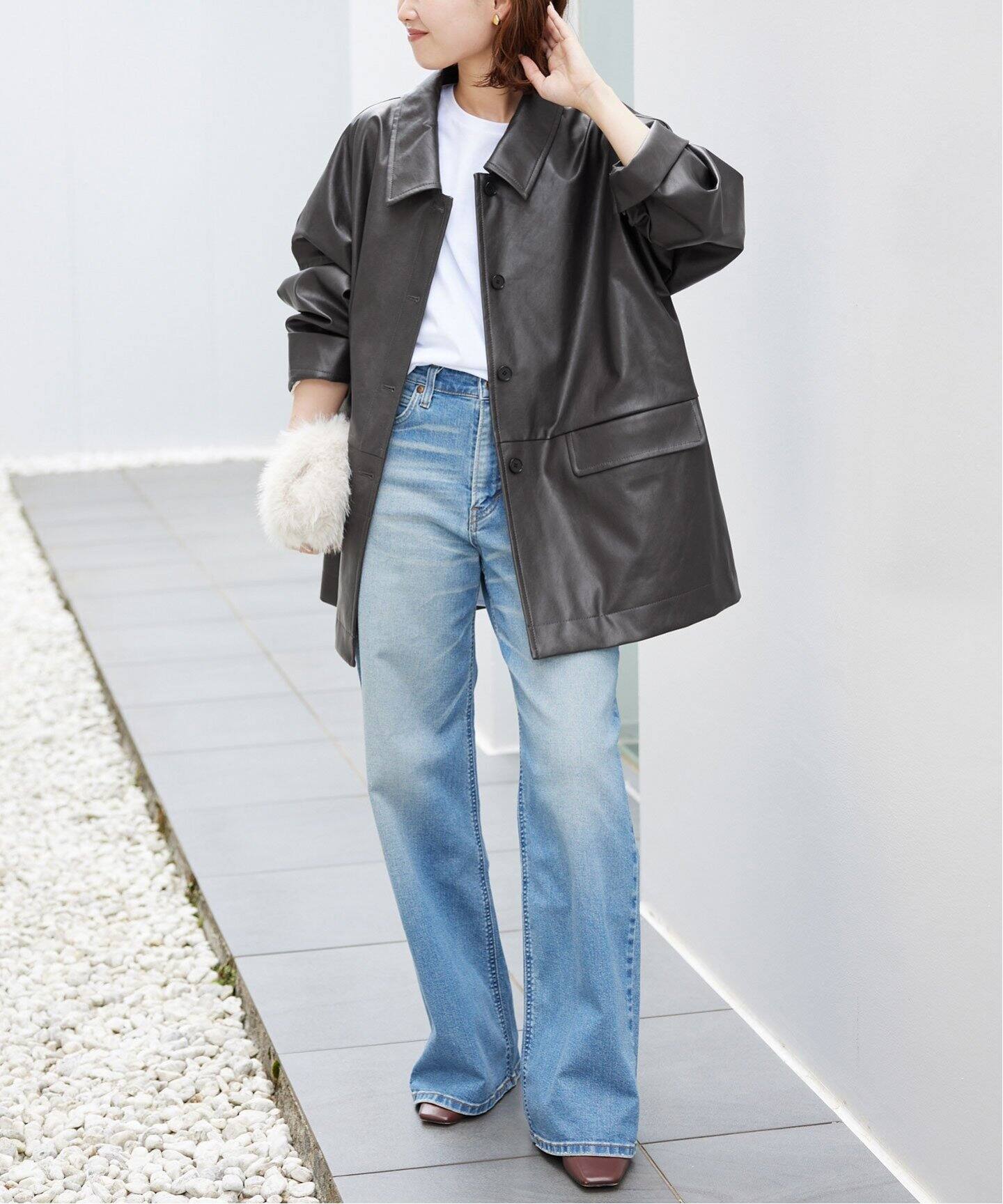 フェイクレザーブルゾン（レザージャケット）｜SLOBE IENA（スローブ  