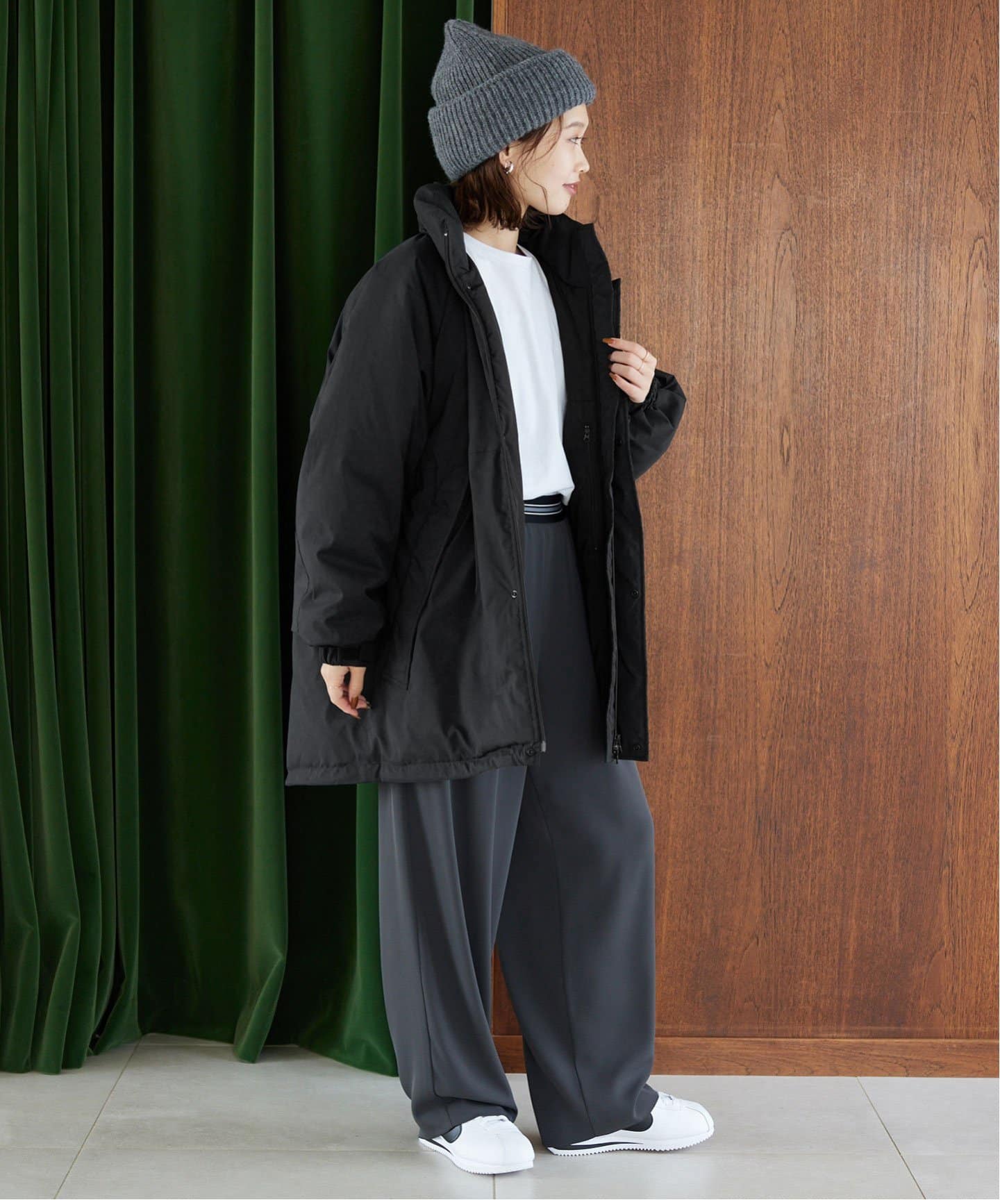 ウォッシャブル中綿モンスターパーカーブルゾン（中綿・キルティング