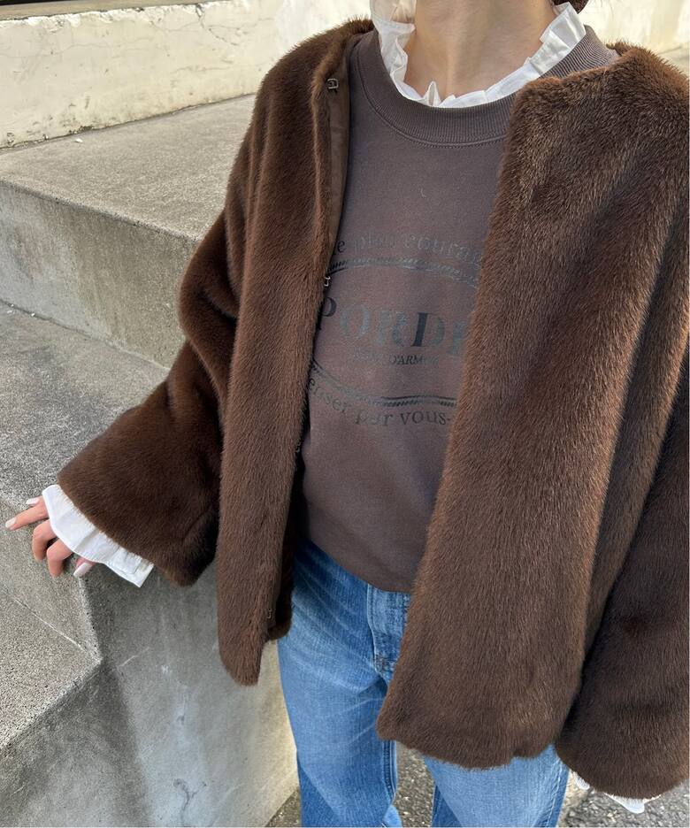 Mink Fake fur Coat（その他ブルゾン／アウター）｜SLOBE IENA 