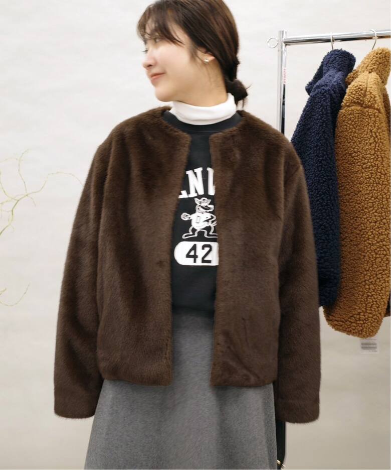 Mink Fake fur Coat（その他ブルゾン／アウター）｜SLOBE IENA 