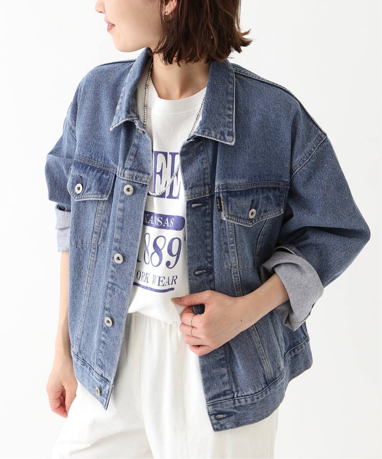 WEB限定/追加》LE DENIM ボクシートラッカーデニムジャケット（デニム 