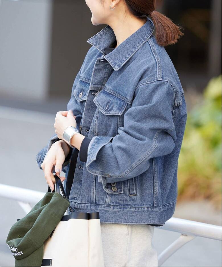 WEB限定/追加》LE DENIM ボクシートラッカーデニムジャケット（デニム 