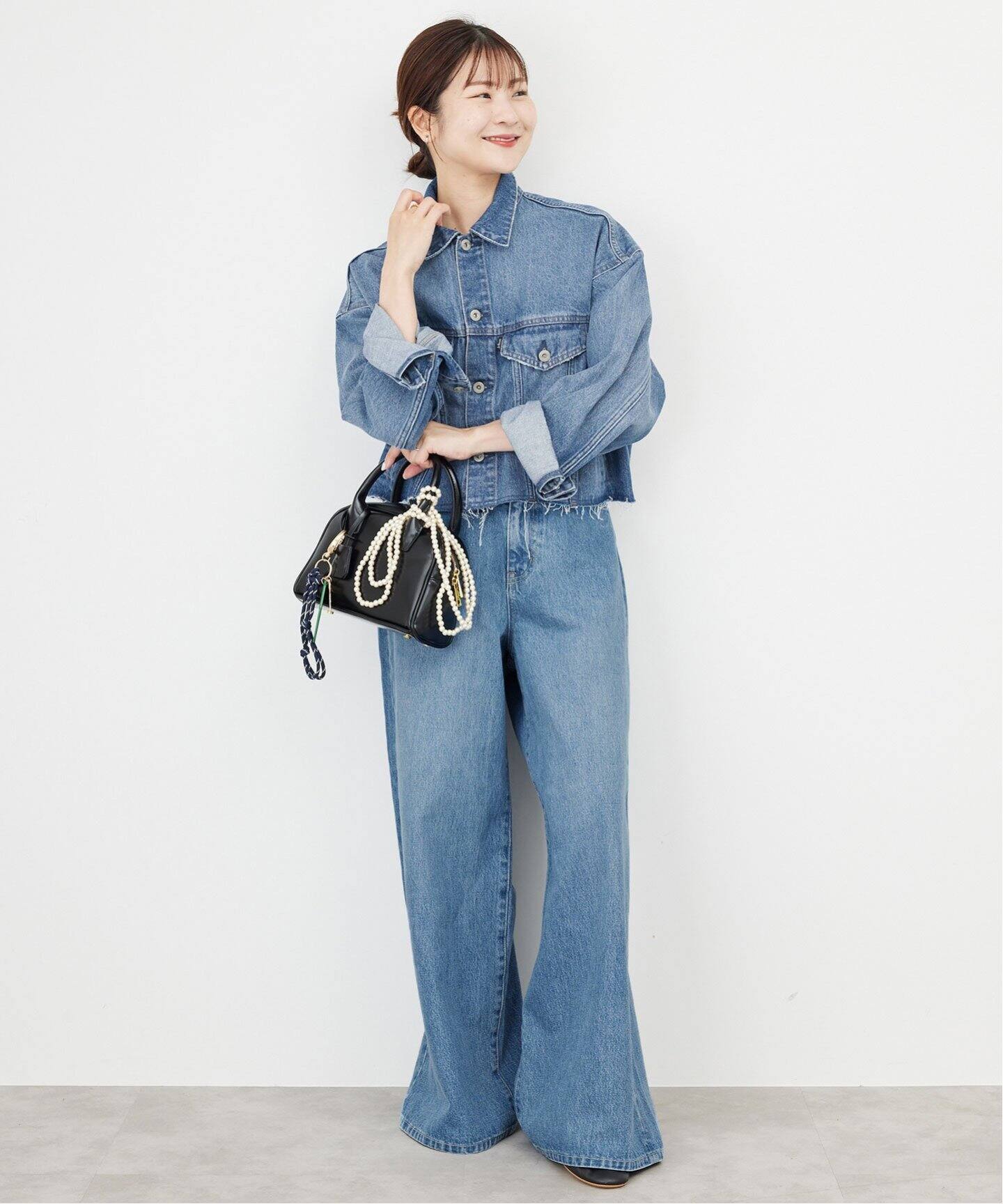 LE DENIM クロップドトラッカージャケット（デニムジャケット）｜SLOBE 