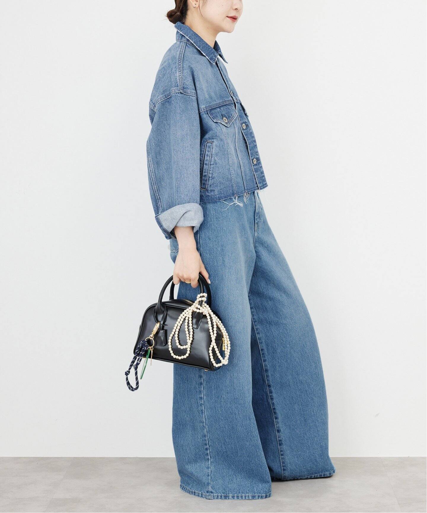 LE DENIM クロップドトラッカージャケット（デニムジャケット）｜SLOBE  