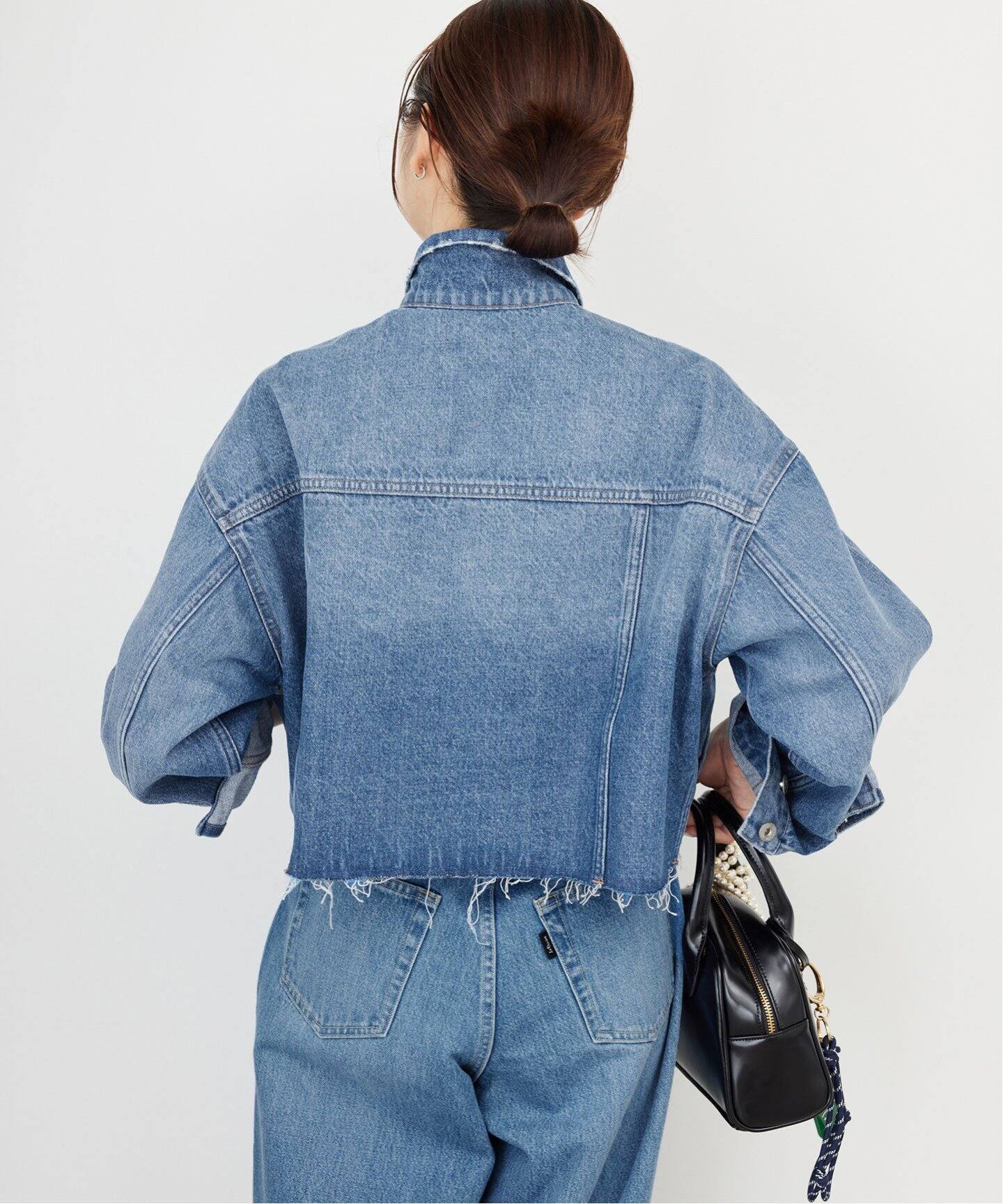 LE DENIM クロップドトラッカージャケット（デニムジャケット）｜SLOBE 