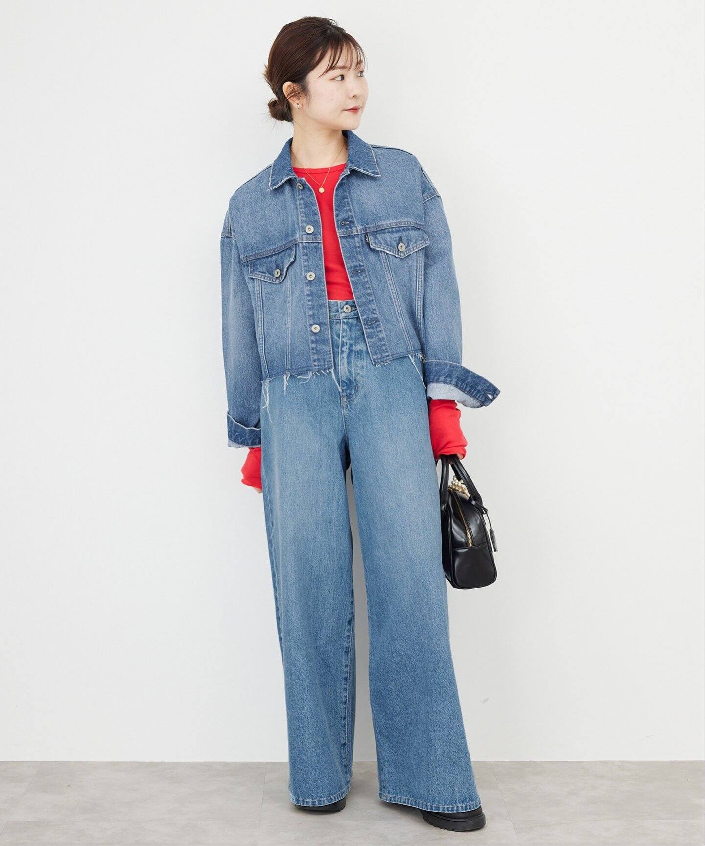 LE DENIM クロップドトラッカージャケット（デニムジャケット）｜SLOBE 
