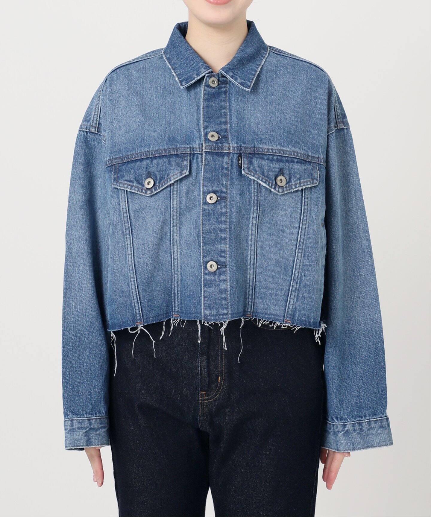 LE DENIM クロップドトラッカージャケット（デニムジャケット）｜SLOBE 