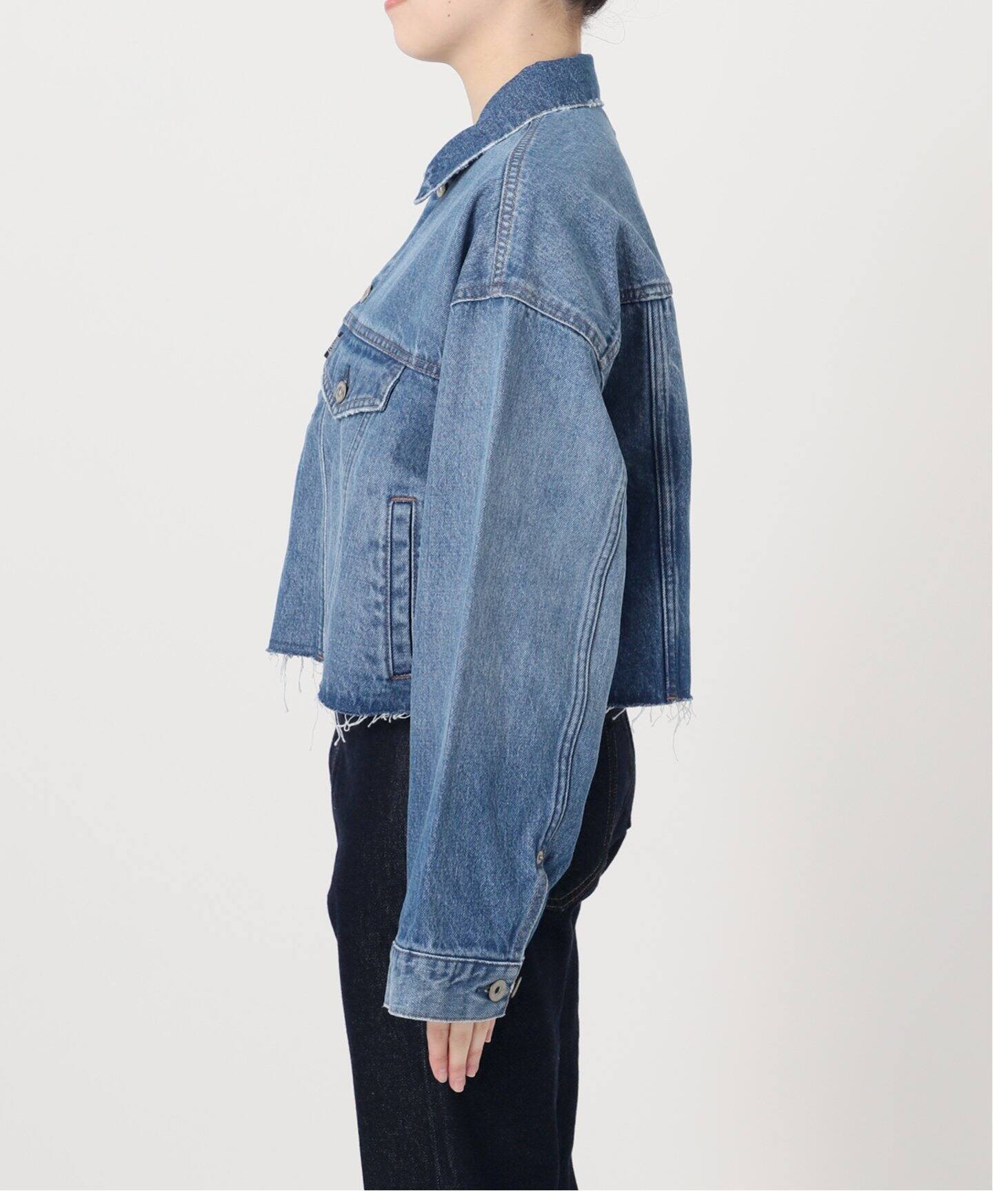 LE DENIM クロップドトラッカージャケット（デニムジャケット）｜SLOBE 