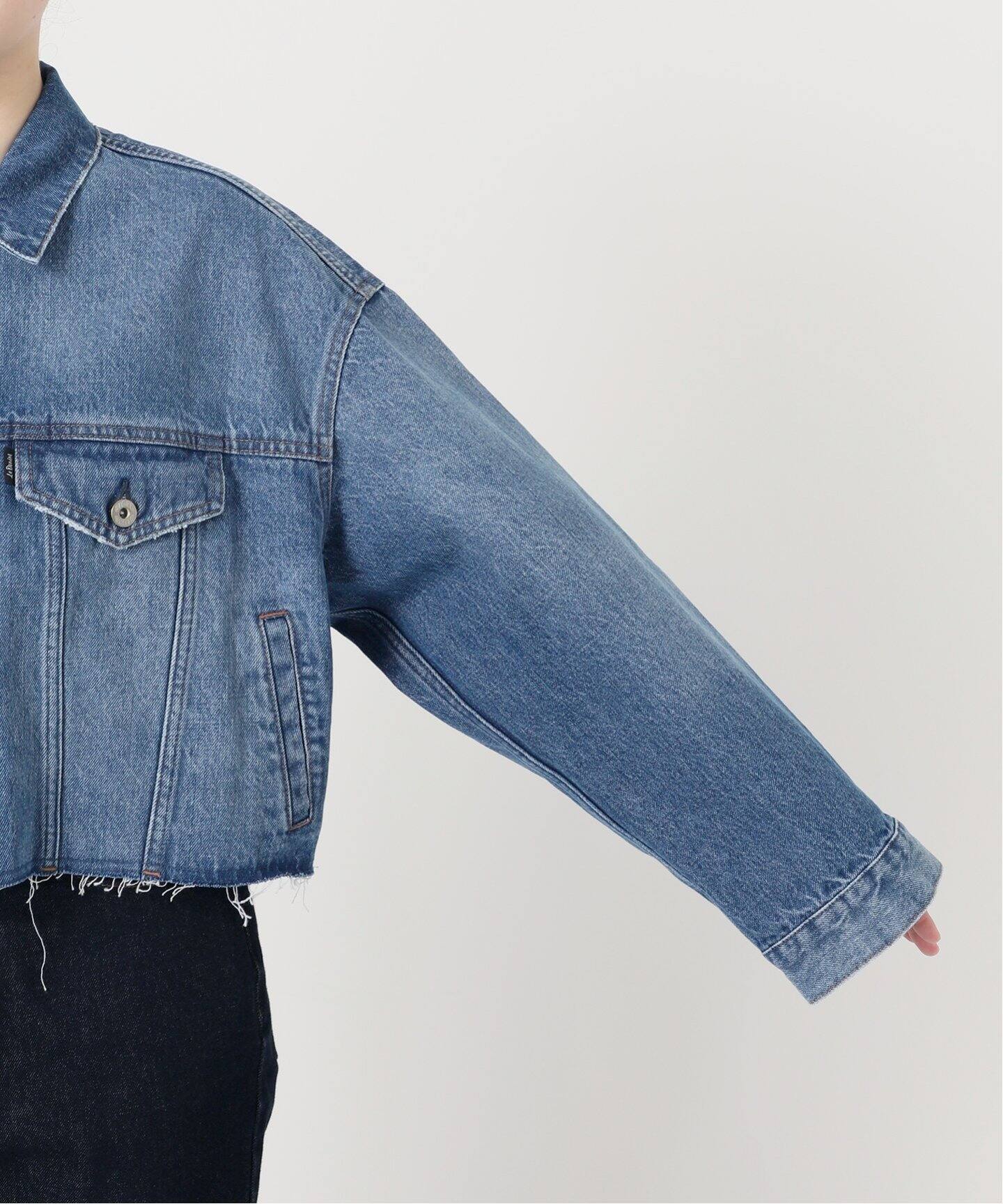 LE DENIM クロップドトラッカージャケット（デニムジャケット）｜SLOBE 