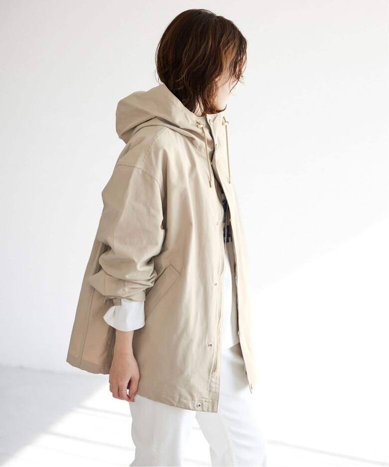 スローブイエナSLOBE IENANCウェザーフーディーブルゾンベージュ 