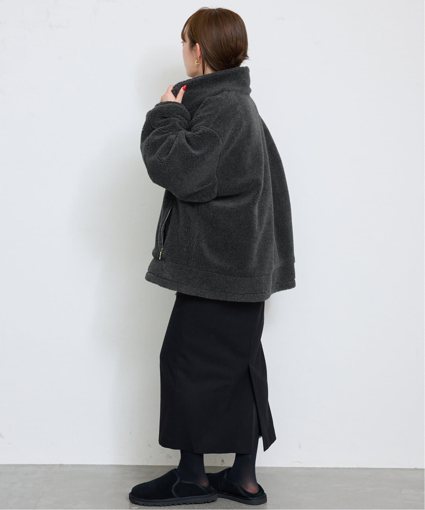 ウールコンボアスタンドコクーンブルゾン（その他ブルゾン／アウター