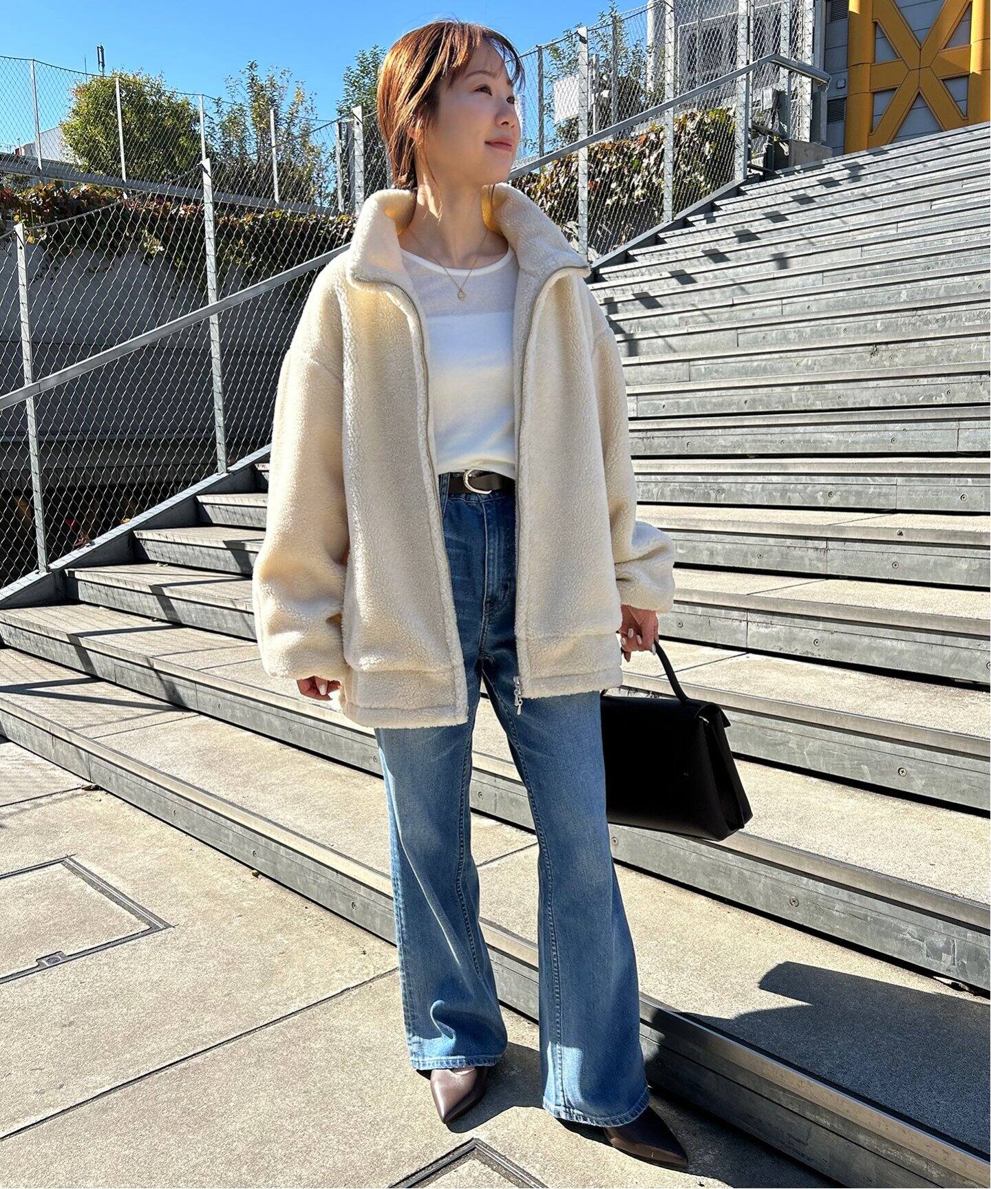 SLOBE IENA ウールコンボアスタンドコクーンブルゾン SLOBE IENA ウールコンボアスタンドコクーンブルゾン
