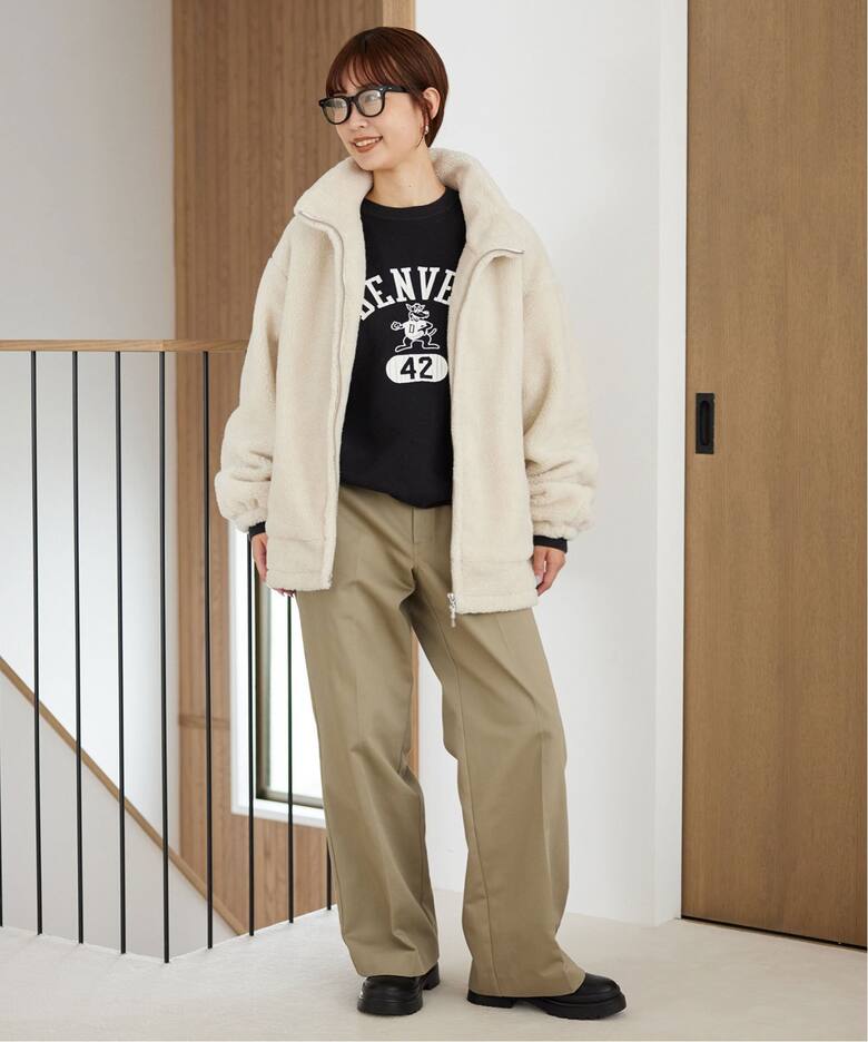 ウールコンボアスタンドコクーンブルゾン（その他ブルゾン／アウター 