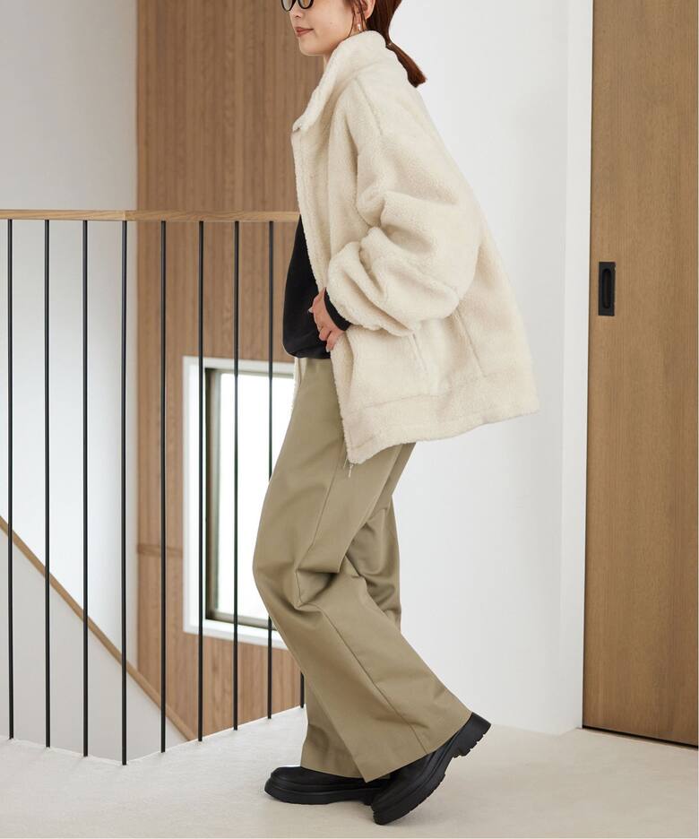 ウールコンボアスタンドコクーンブルゾン（その他ブルゾン／アウター  