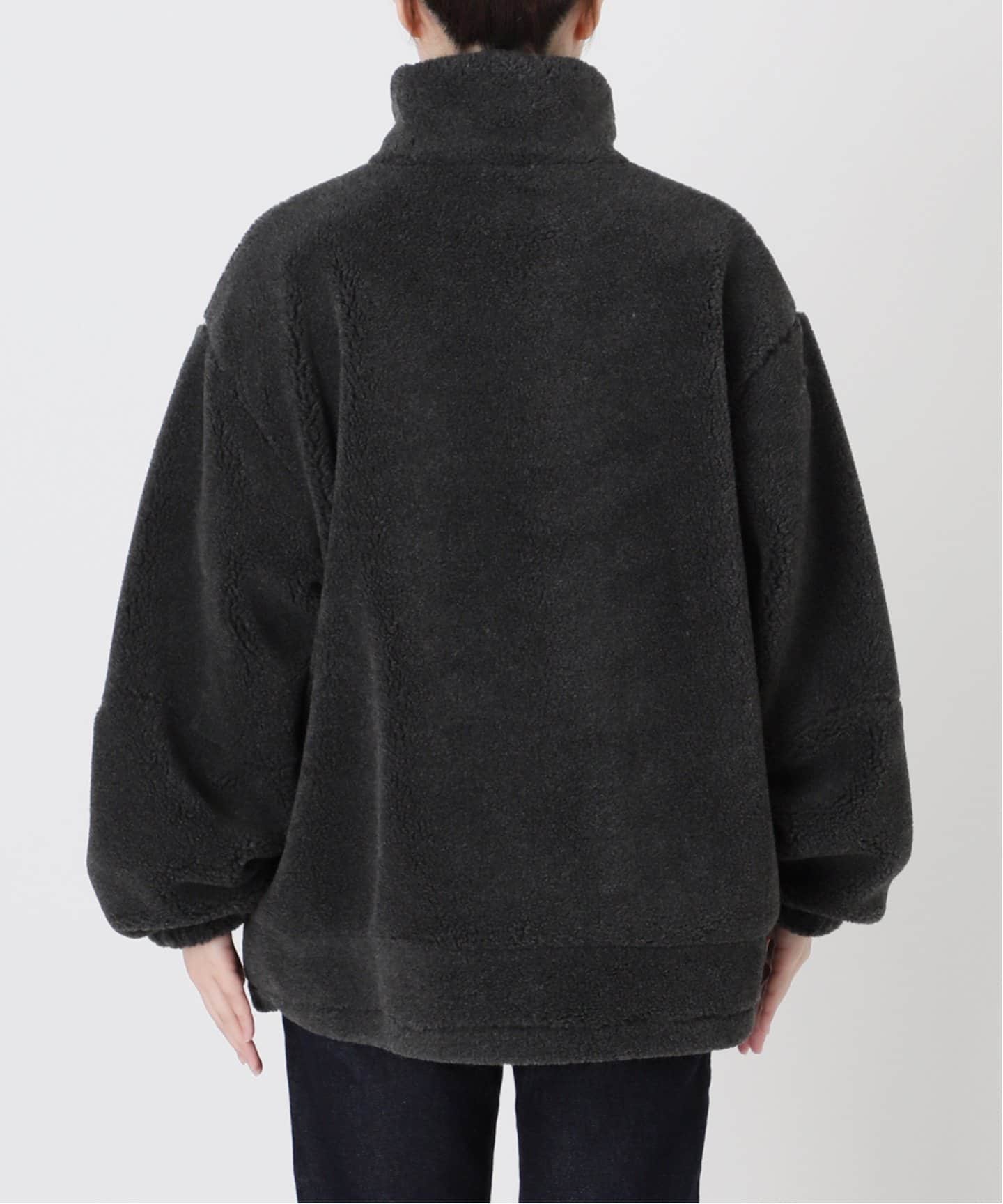 (美品)SLOBE IENA ウールコンボアスタンドコクーンブルゾン裏地あり ウールコンボアスタンドコクーンブルゾン（その他ブルゾン／アウター