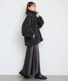 追加》ウール混ボアスタンドコクーンブルゾン（その他ブルゾン 