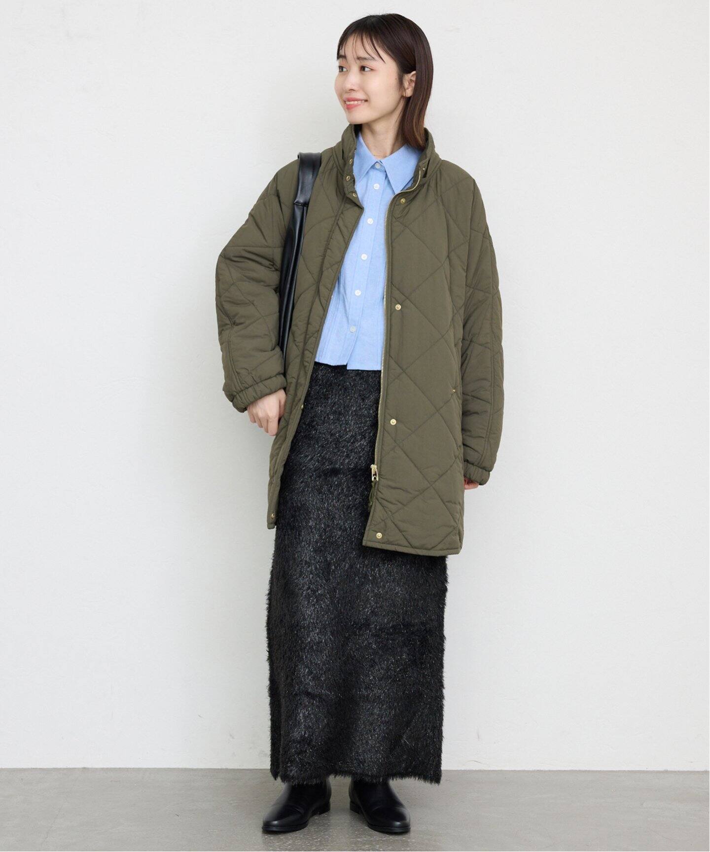 撥水パッディドフーディーポンチョ（その他ブルゾン／アウター  