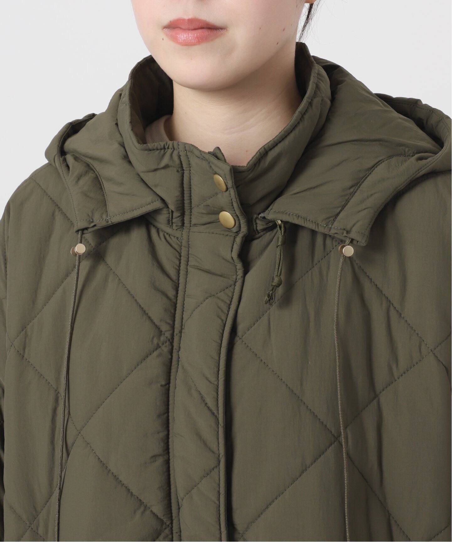 撥水パッディドフーディーポンチョ（その他ブルゾン／アウター  